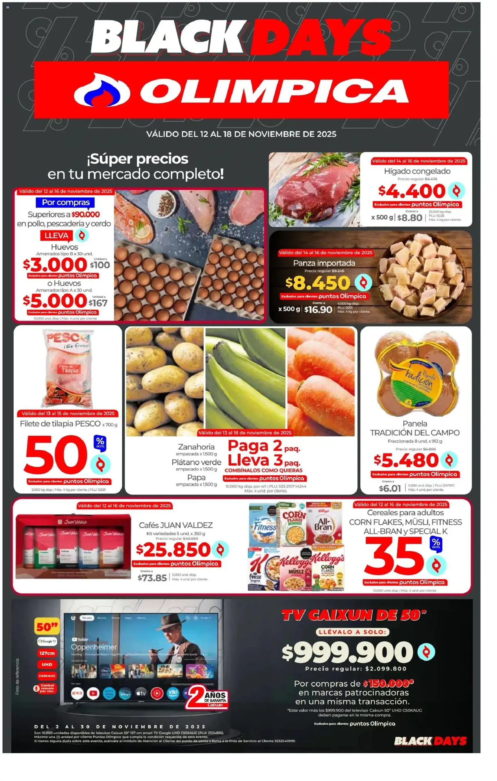 Olímpica - Ofertas BLACK DAYS - folleto válido desde 12/11/2025 página 1 de 8