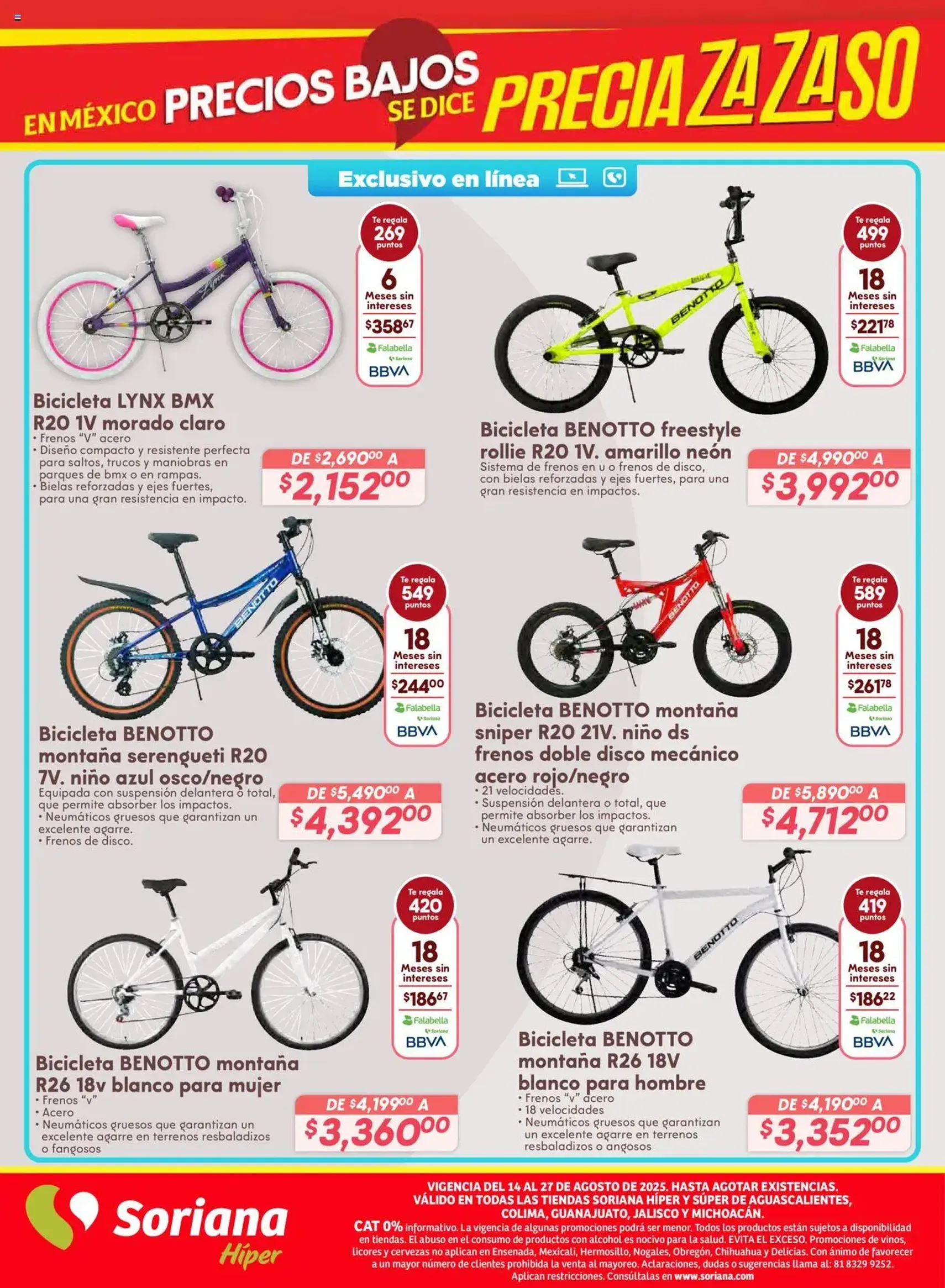Soriana - Preciazazaso Híper: Ags, Col, Gto, Jal, Mich - folleto válido desde 14/08/2025 página 55 de 55 Soriana - Preciazazaso Híper: Ags, Col, Gto, Jal, Mich - folleto válido desde 14/08/2025 página 55 de 55