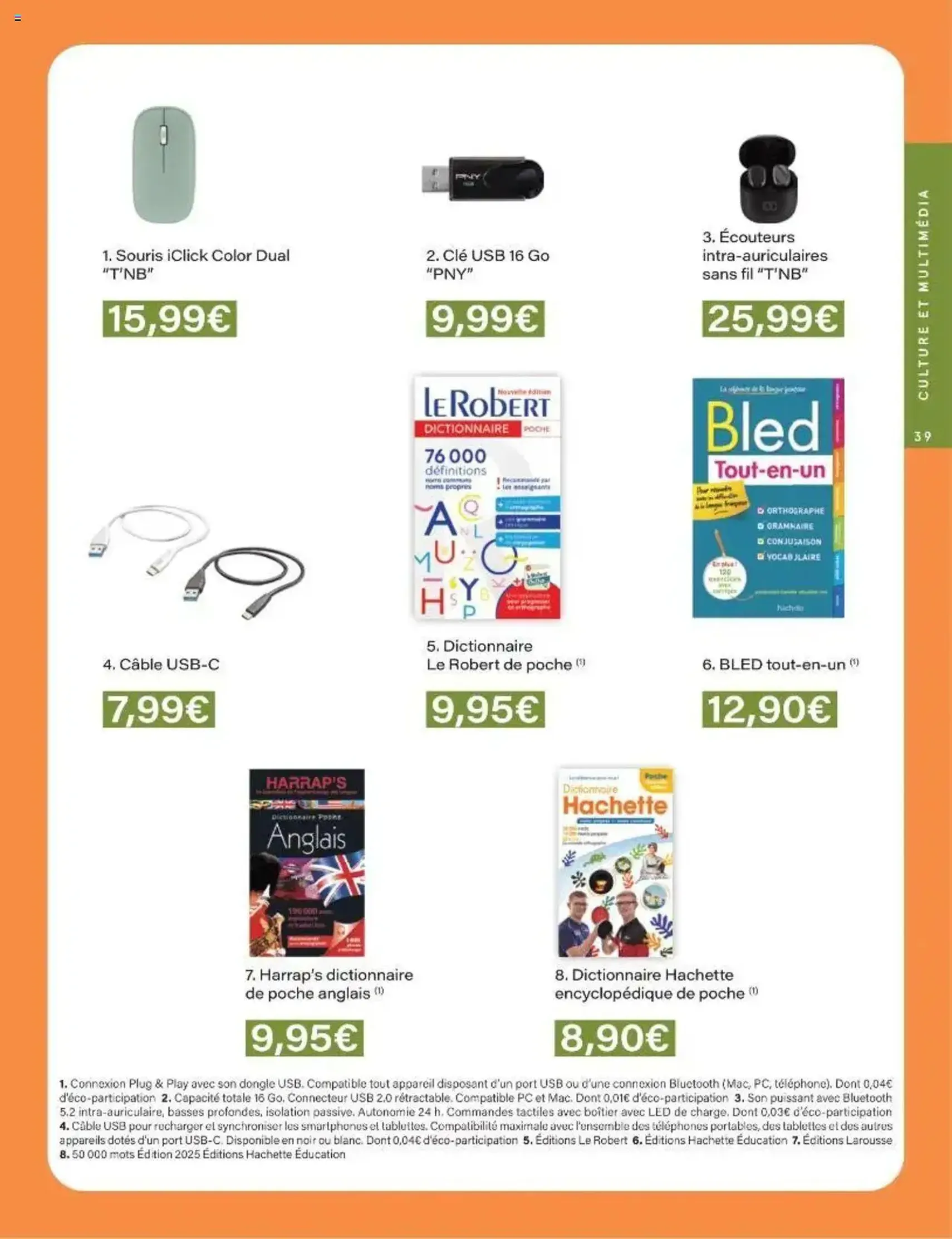 Monoprix catalogue guide de rentrée - brochure valable à partir du 05/08/2025, page 39 sur 42