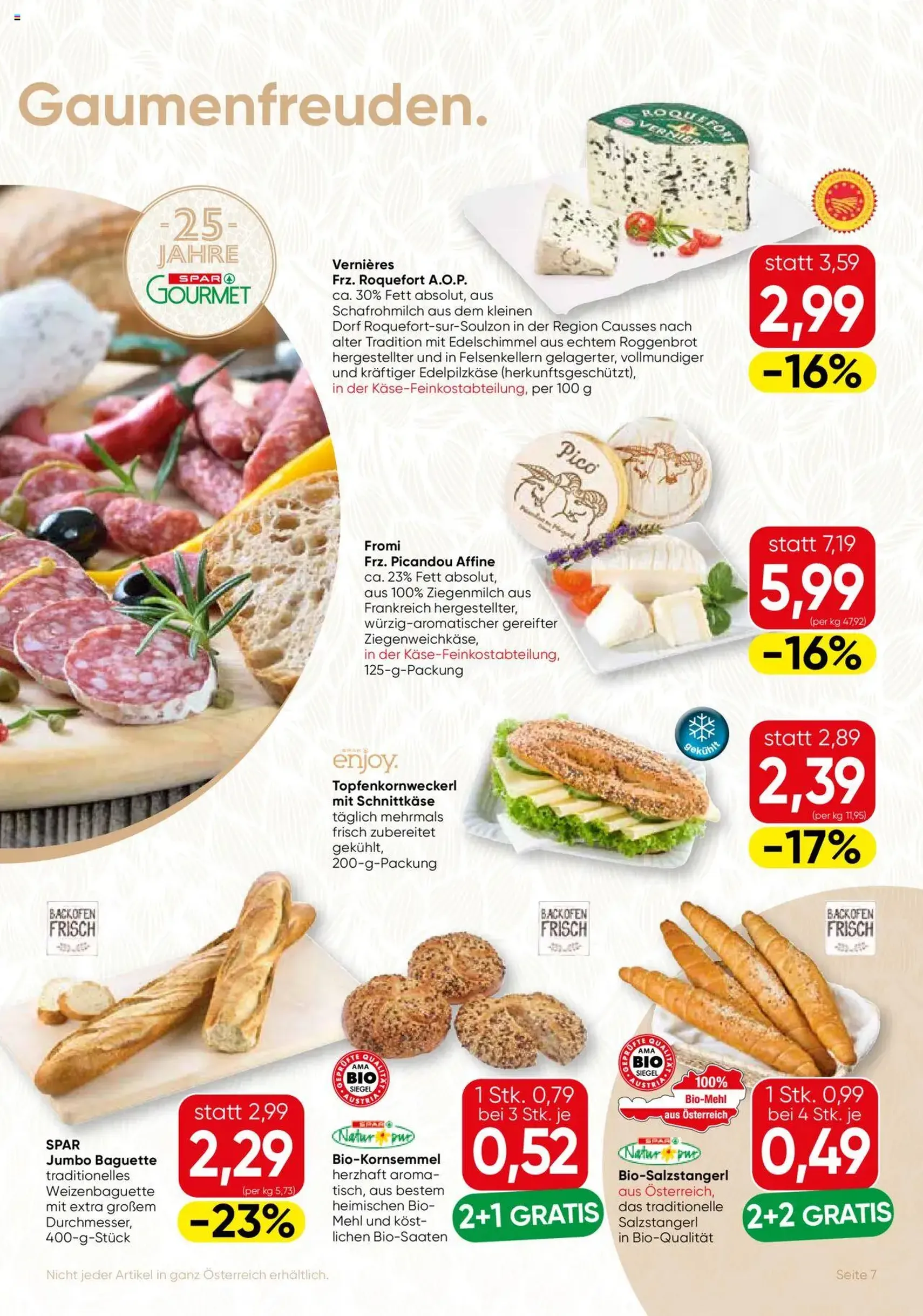 SPAR Gourmet Flugblatt - Gültiger Prospekt ab 17.07.2025, Seite 7 von insgesamt 12