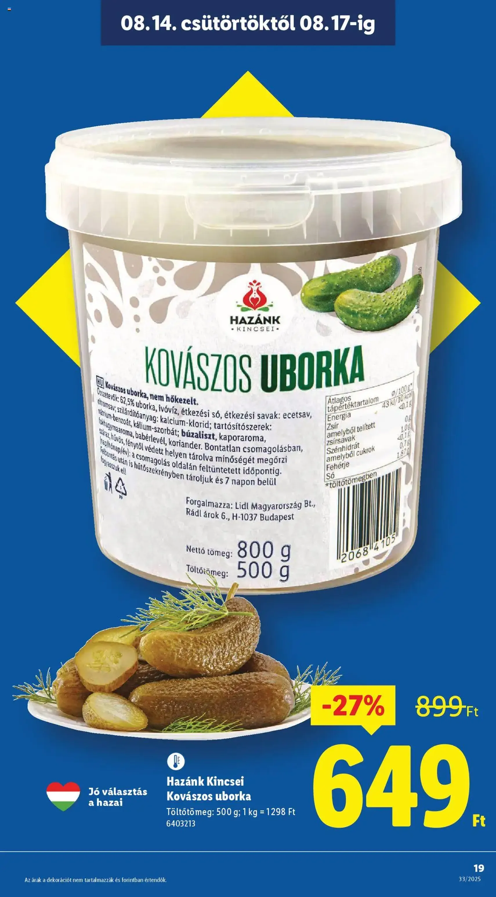 Lidl Akciós újság - 2025.08.14. érvényes szórólap 19 oldal 64 oldalból