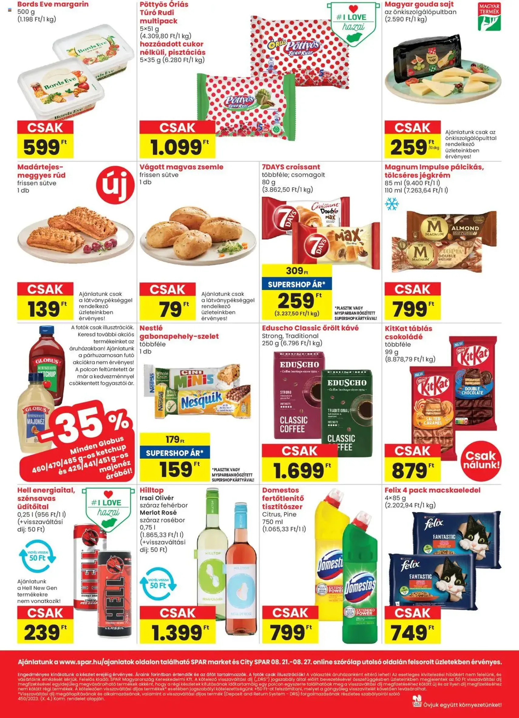 Spar Market Akciós újság - 2025.08.21. érvényes szórólap 2 oldal 3 oldalból