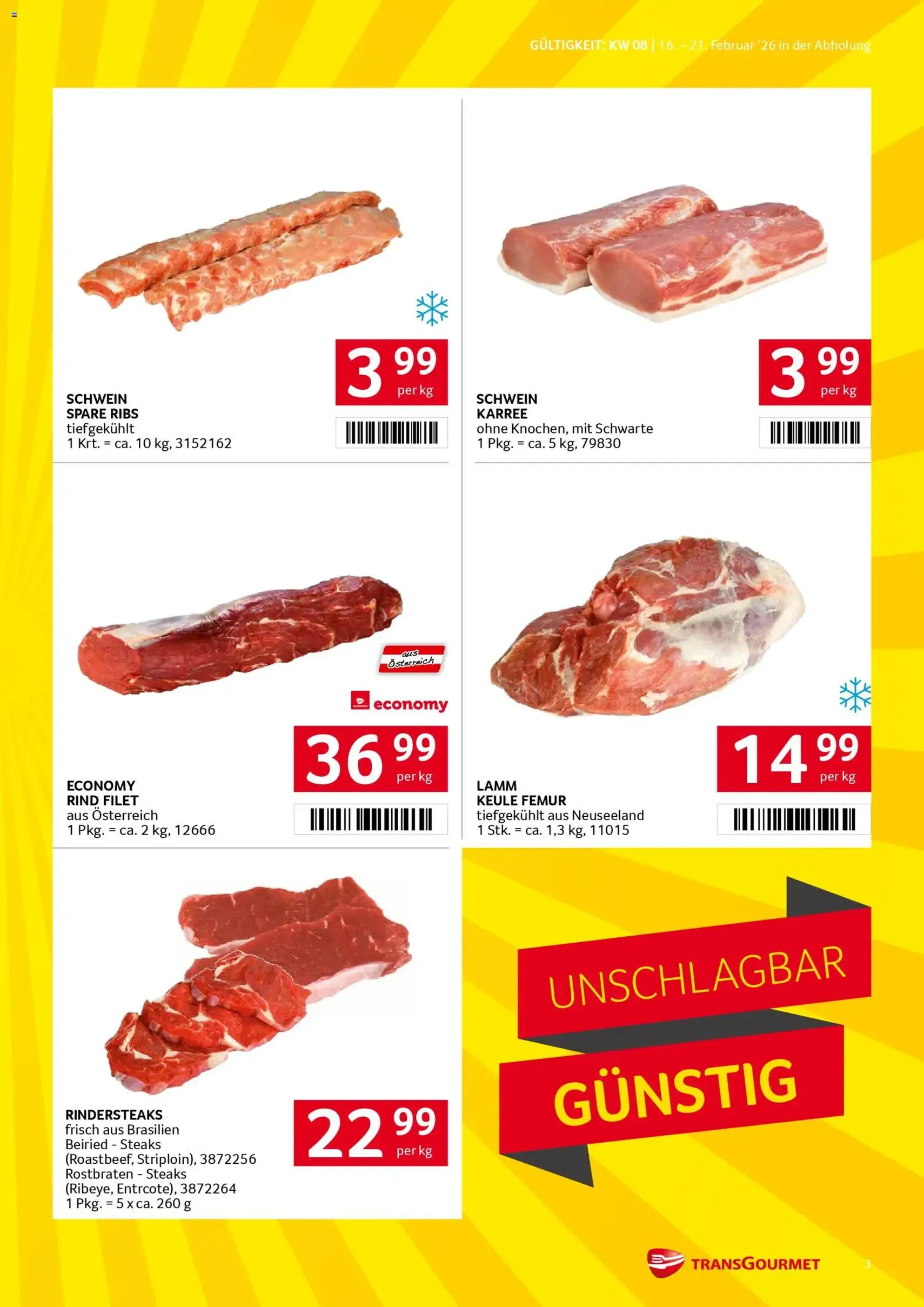 Transgourmet Flugblatt - Gültiger Prospekt ab 16.02.2026, Seite 3 von insgesamt 28