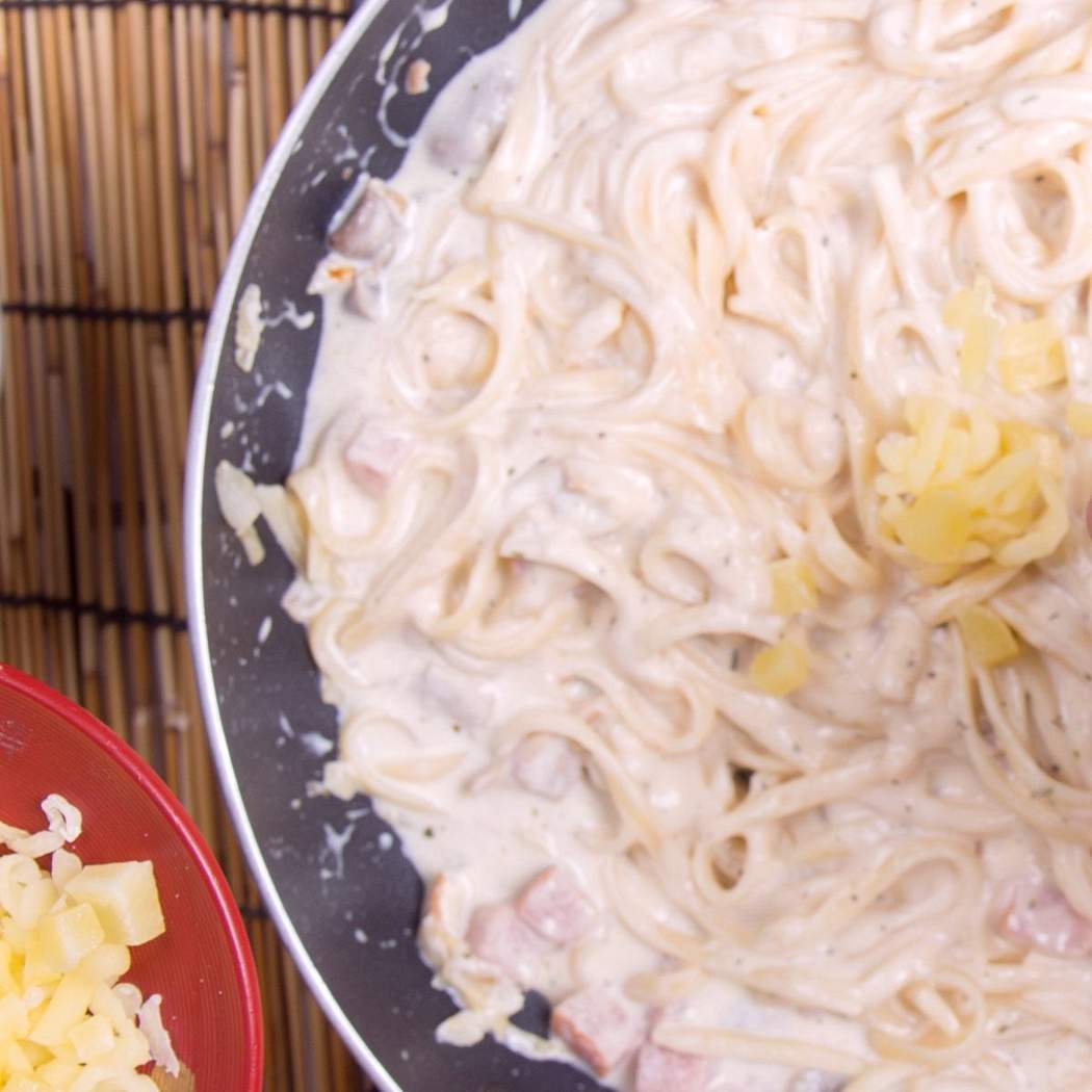 Spaghetti con mozzarella