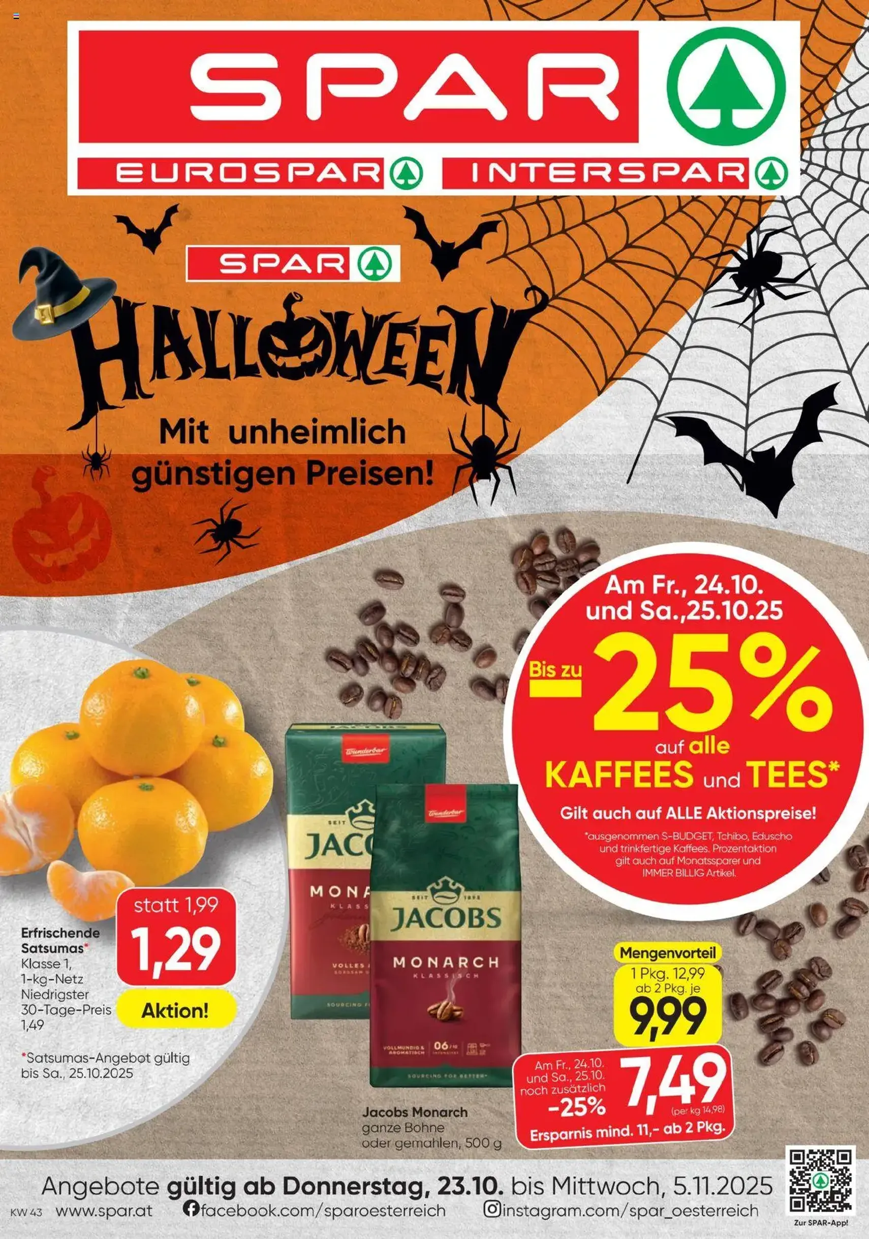 Spar Flugblatt - Gültiger Prospekt ab 23.10.2025, Seite 1 von insgesamt 20 Spar Flugblatt - Gültiger Prospekt ab 23.10.2025, Seite 1 von insgesamt 20