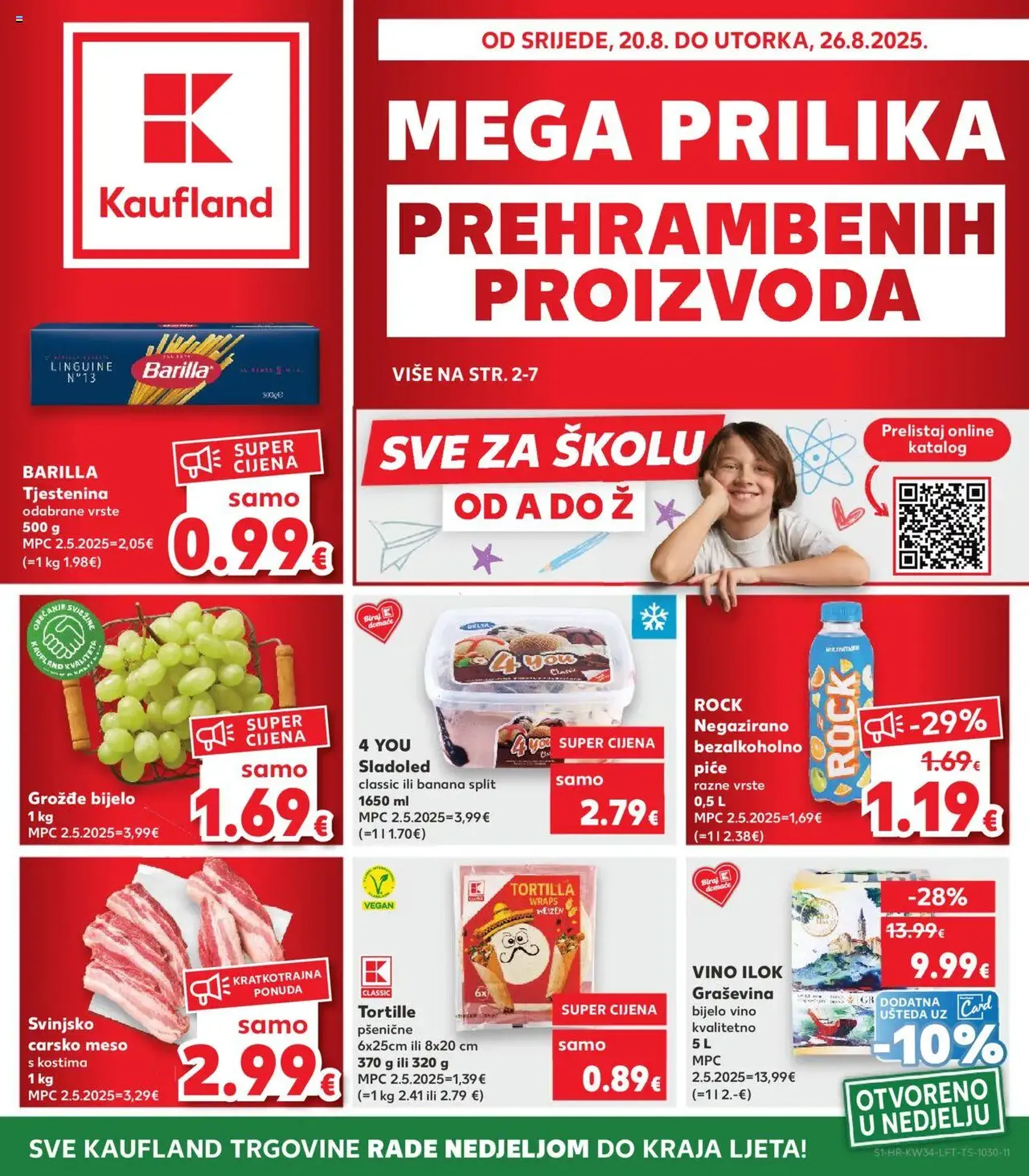 Kaufland HR - Split-Ravne njive - 2025.08.20. érvényes szórólap 1 oldal 32 oldalból