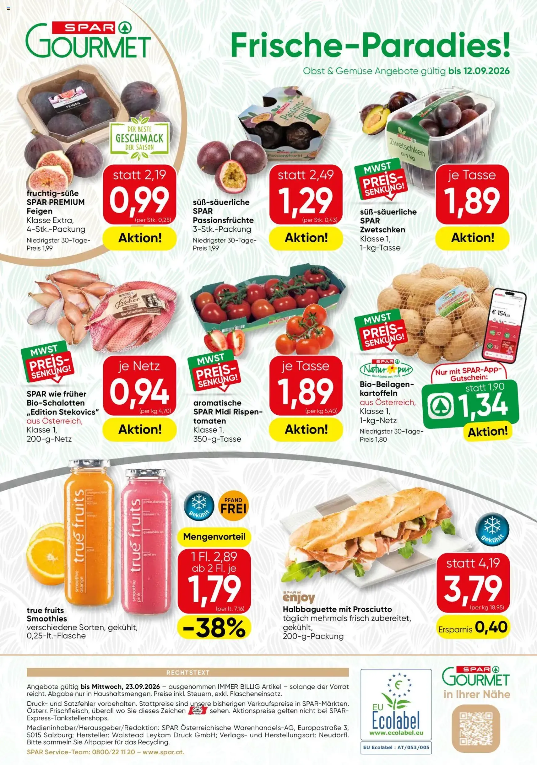 SPAR Gourmet Flugblatt - Gültiger Prospekt ab 10.09.2026, Seite 12 von insgesamt 12