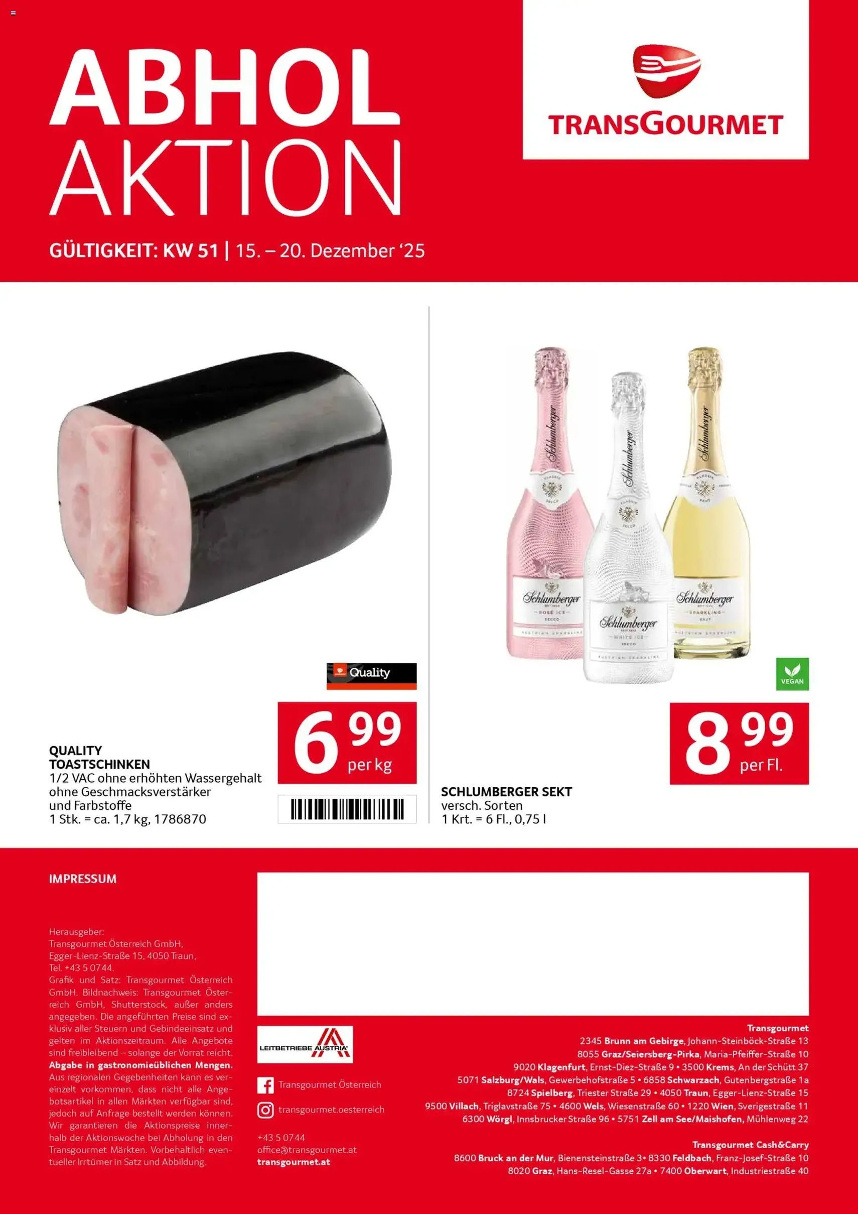 Transgourmet Flugblatt - Gültiger Prospekt ab 15.12.2025, Seite 39 von insgesamt 39