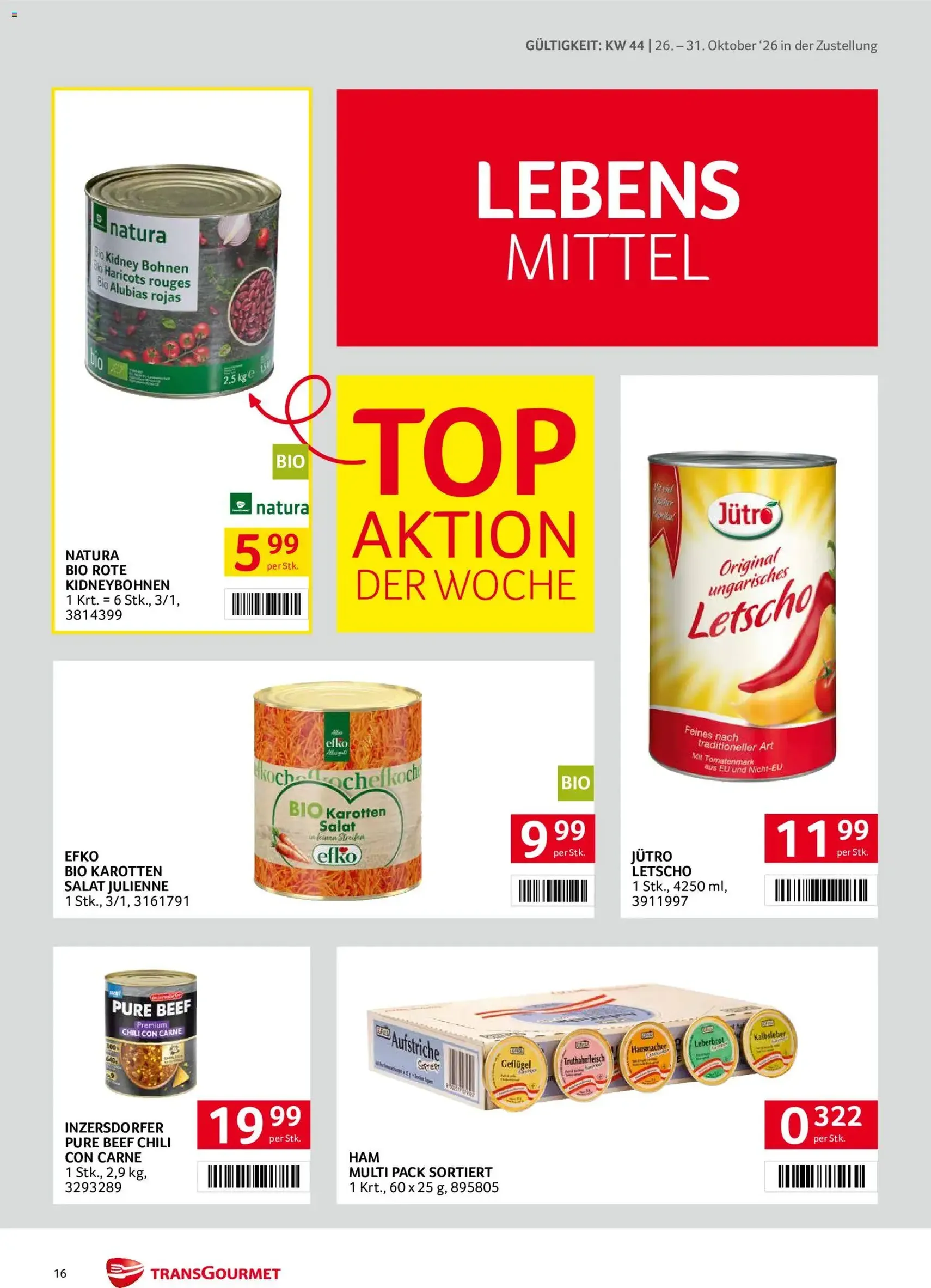 Transgourmet Flugblatt - Gültiger Prospekt ab 26.10.2026, Seite 16 von insgesamt 28