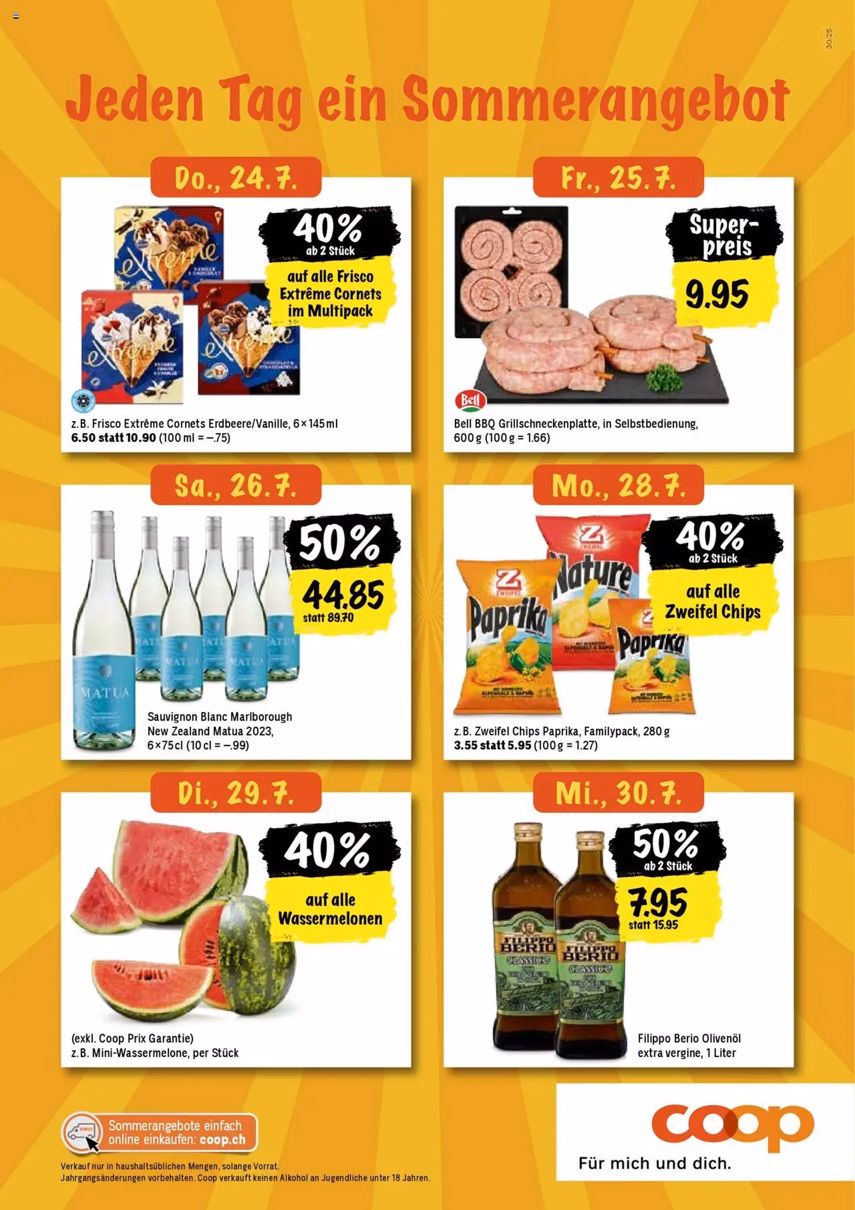 Coop Aktionen - Gültiger Prospekt ab 24.07.2025, Seite 20 von insgesamt 24 Coop Aktionen - Gültiger Prospekt ab 24.07.2025, Seite 20 von insgesamt 24