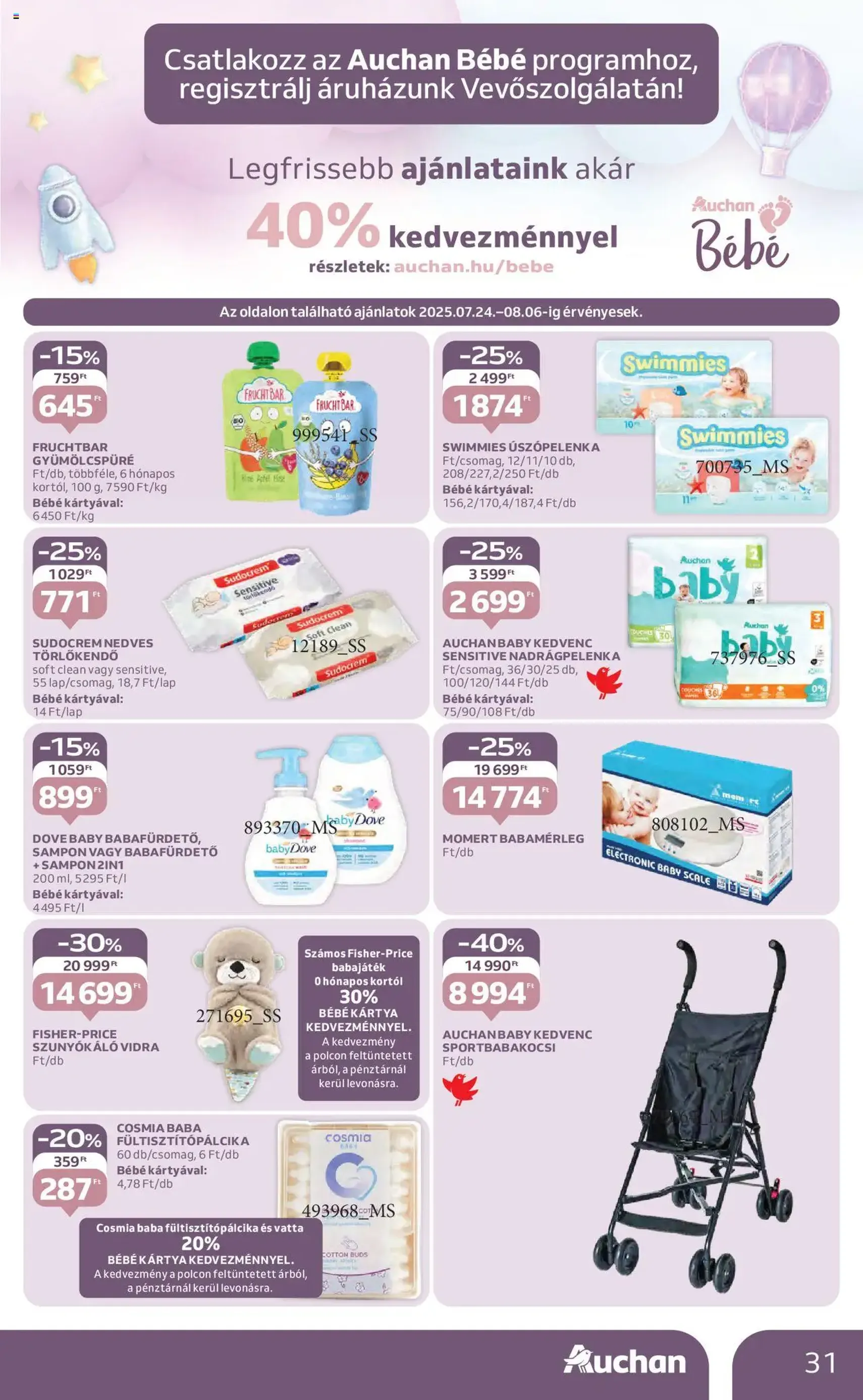 Auchan Akciós újság - 2025.07.24. érvényes szórólap 31 oldal 60 oldalból
