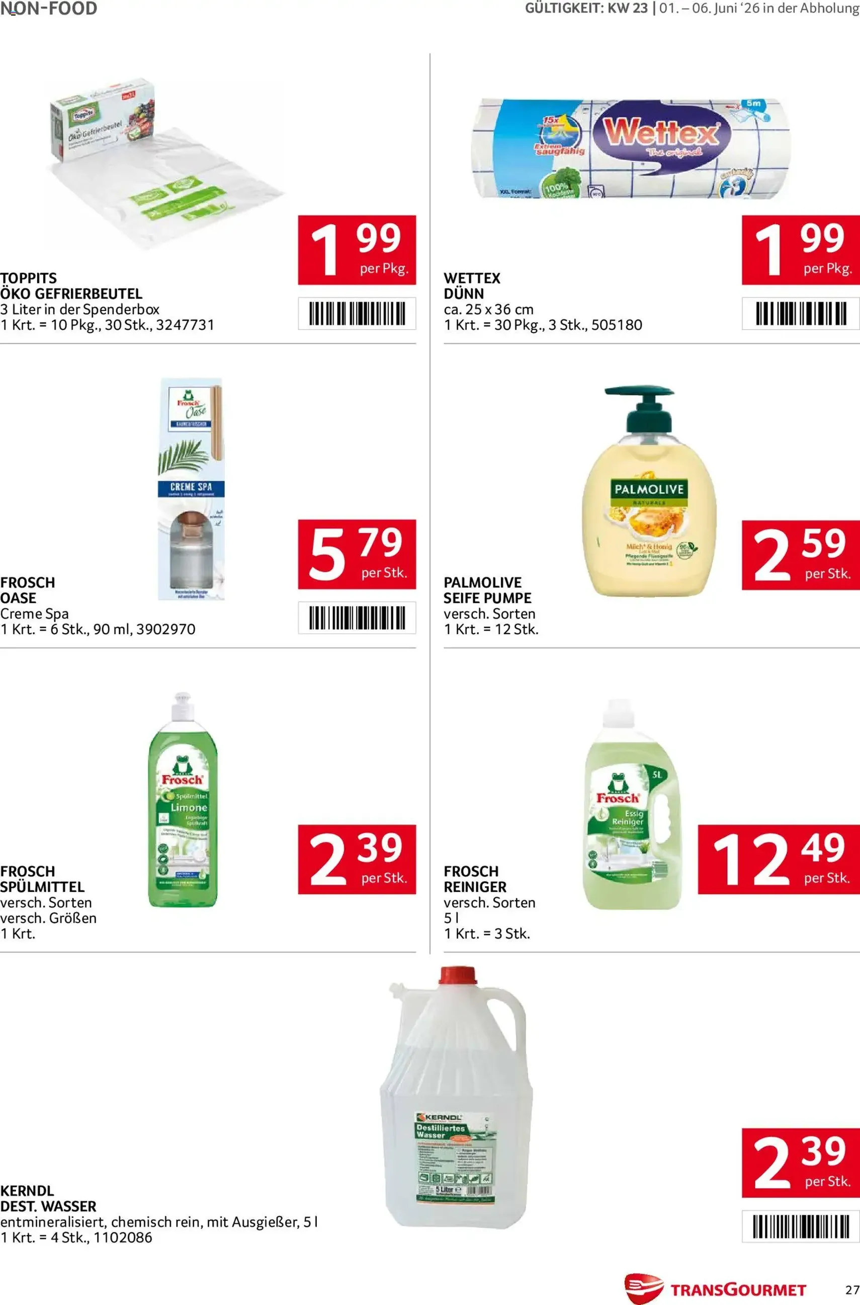 Transgourmet Flugblatt - Gültiger Prospekt ab 01.06.2026, Seite 27 von insgesamt 36