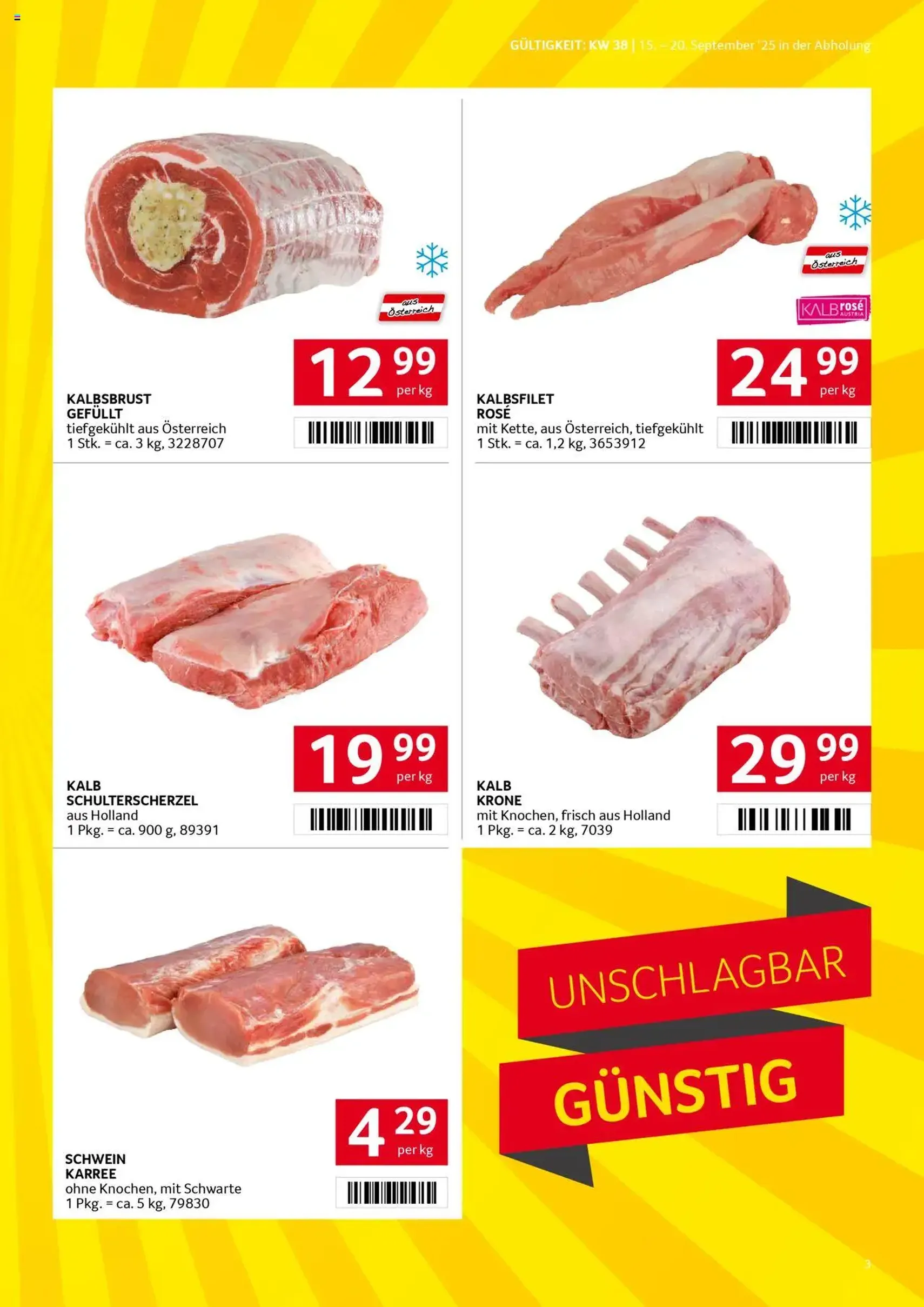 Transgourmet Flugblatt - Gültiger Prospekt ab 14.09.2025, Seite 3 von insgesamt 36 Transgourmet Flugblatt - Gültiger Prospekt ab 14.09.2025, Seite 3 von insgesamt 36