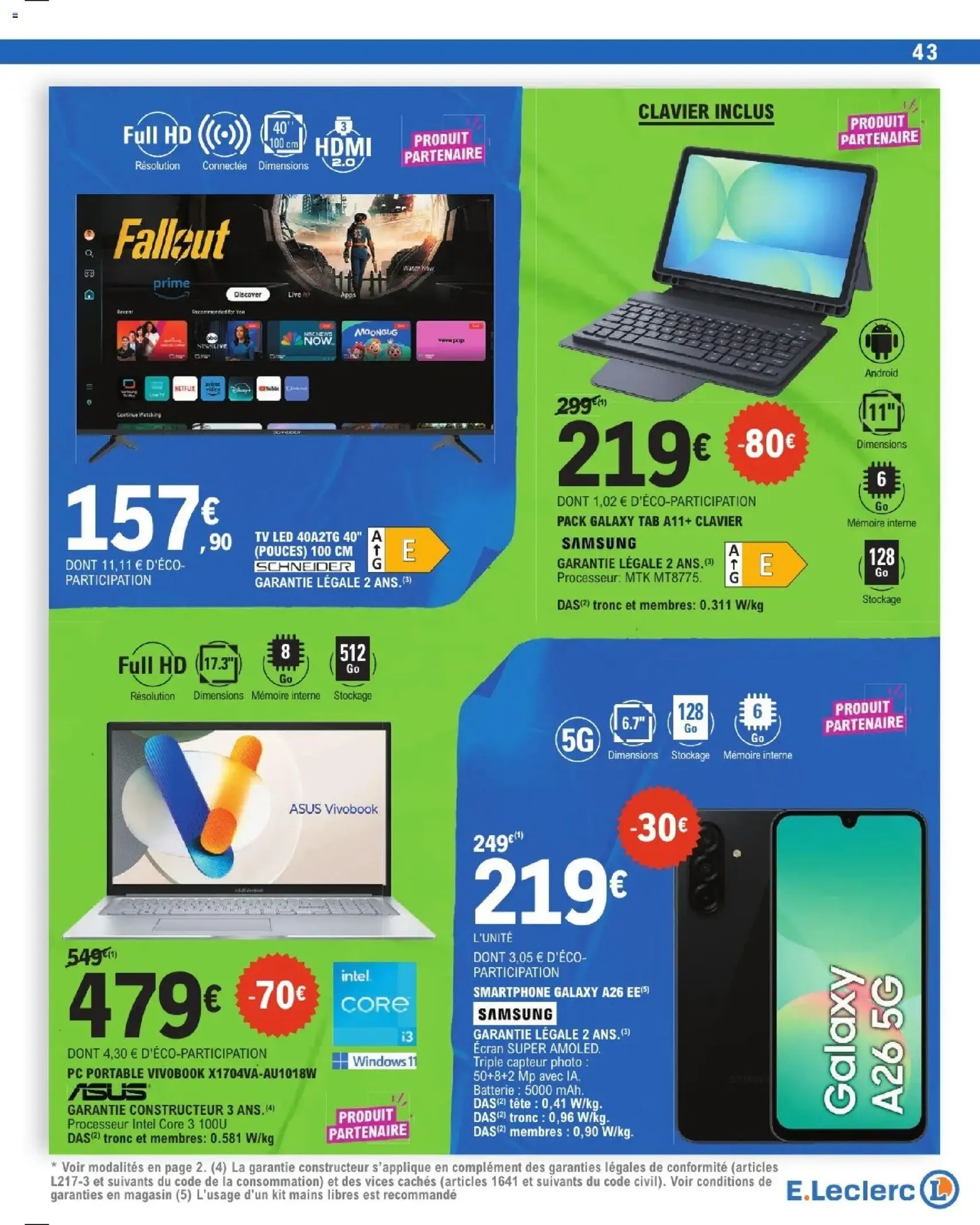 E.Leclerc catalogue de la semaine 17 - brochure valable à partir du 21/04/2026, page 43 sur 44
