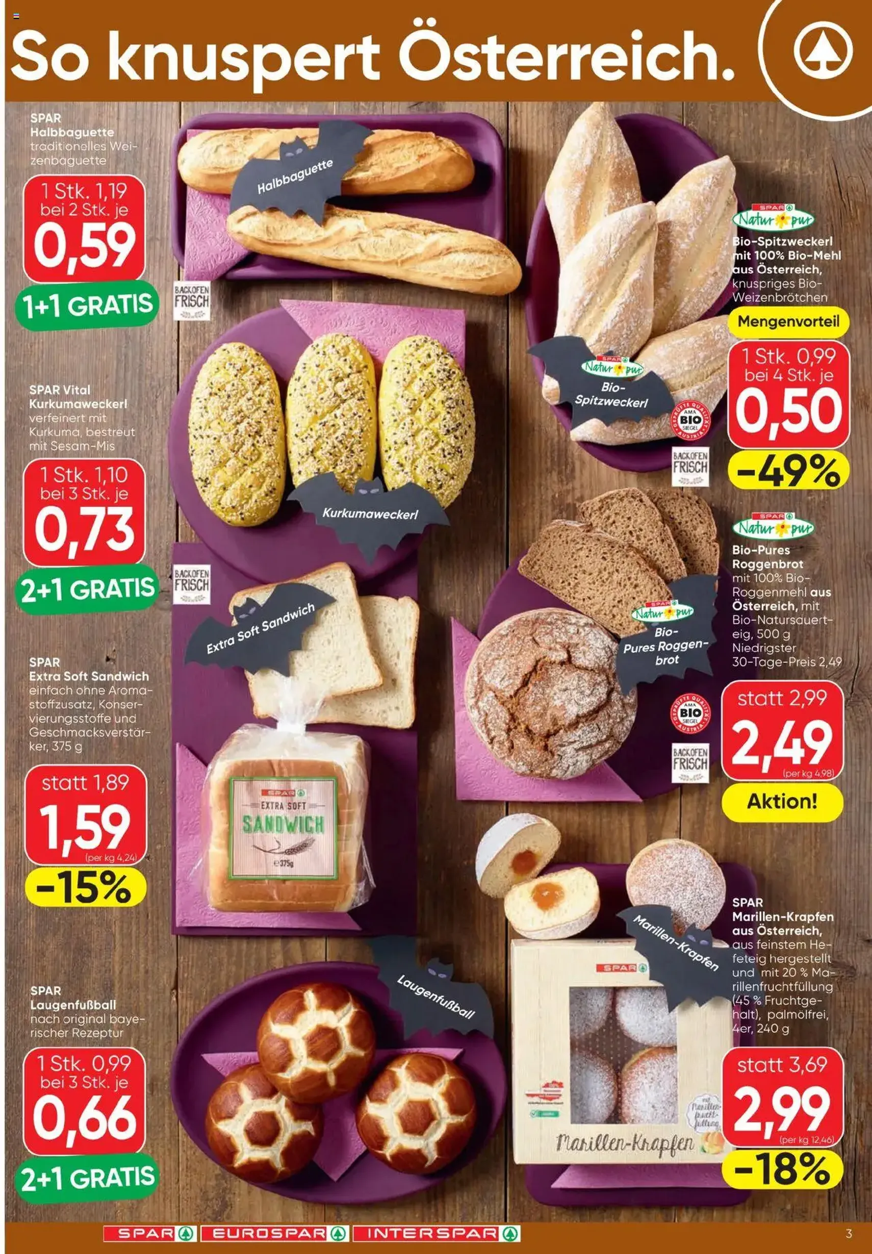 Spar Flugblatt - Gültiger Prospekt ab 16.10.2025, Seite 3 von insgesamt 16 Spar Flugblatt - Gültiger Prospekt ab 16.10.2025, Seite 3 von insgesamt 16