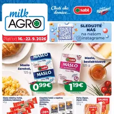 Milk Agro leták - náhľad letáku platný od 16.09.2026