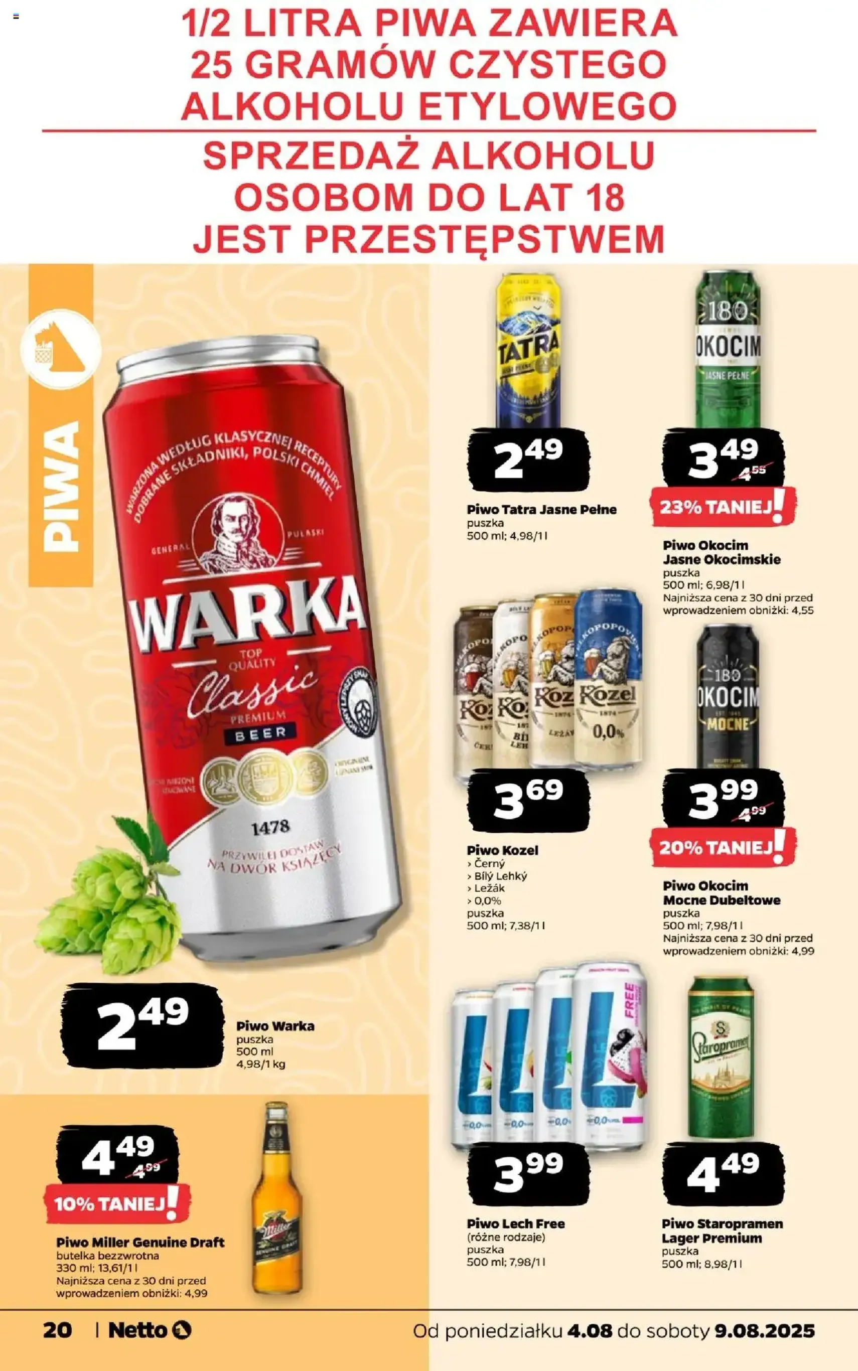 Netto gazetka - Spożywcza - ważny gazetka od 04.08.2025 strona 20 z 28 Netto gazetka - Spożywcza - ważny gazetka od 04.08.2025 strona 20 z 28