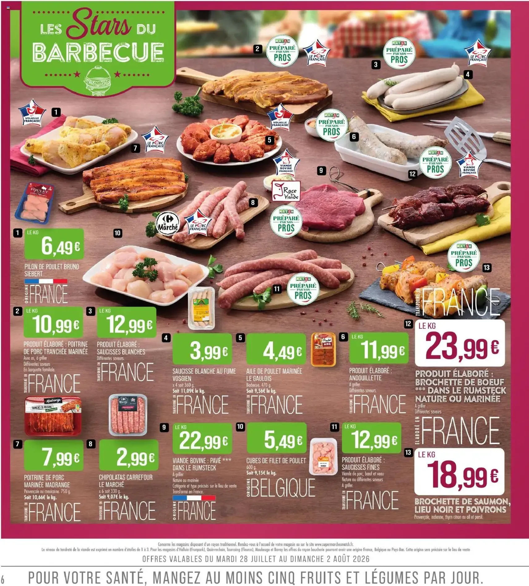 Match Supermarché catalogue - brochure valable à partir du 28/07/2026, page 6 sur 24