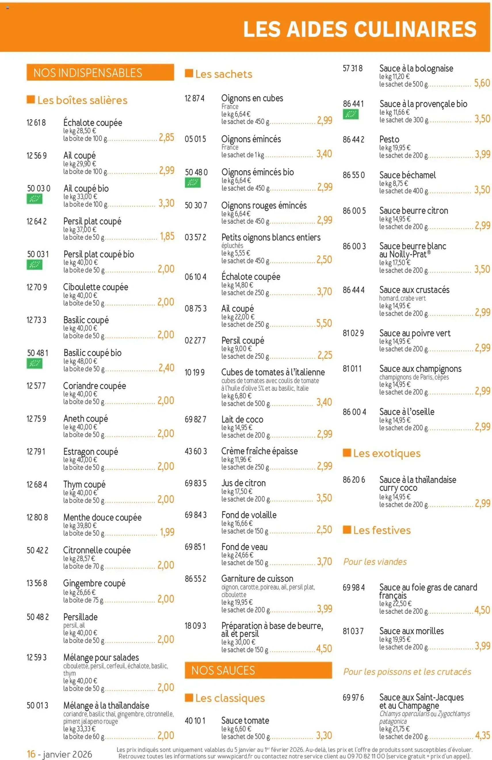 Picard catalogue - brochure valable à partir du 05/01/2026, page 16 sur 36