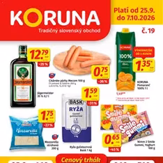 Koruna leták - náhľad letáku platný od 25.09.2026