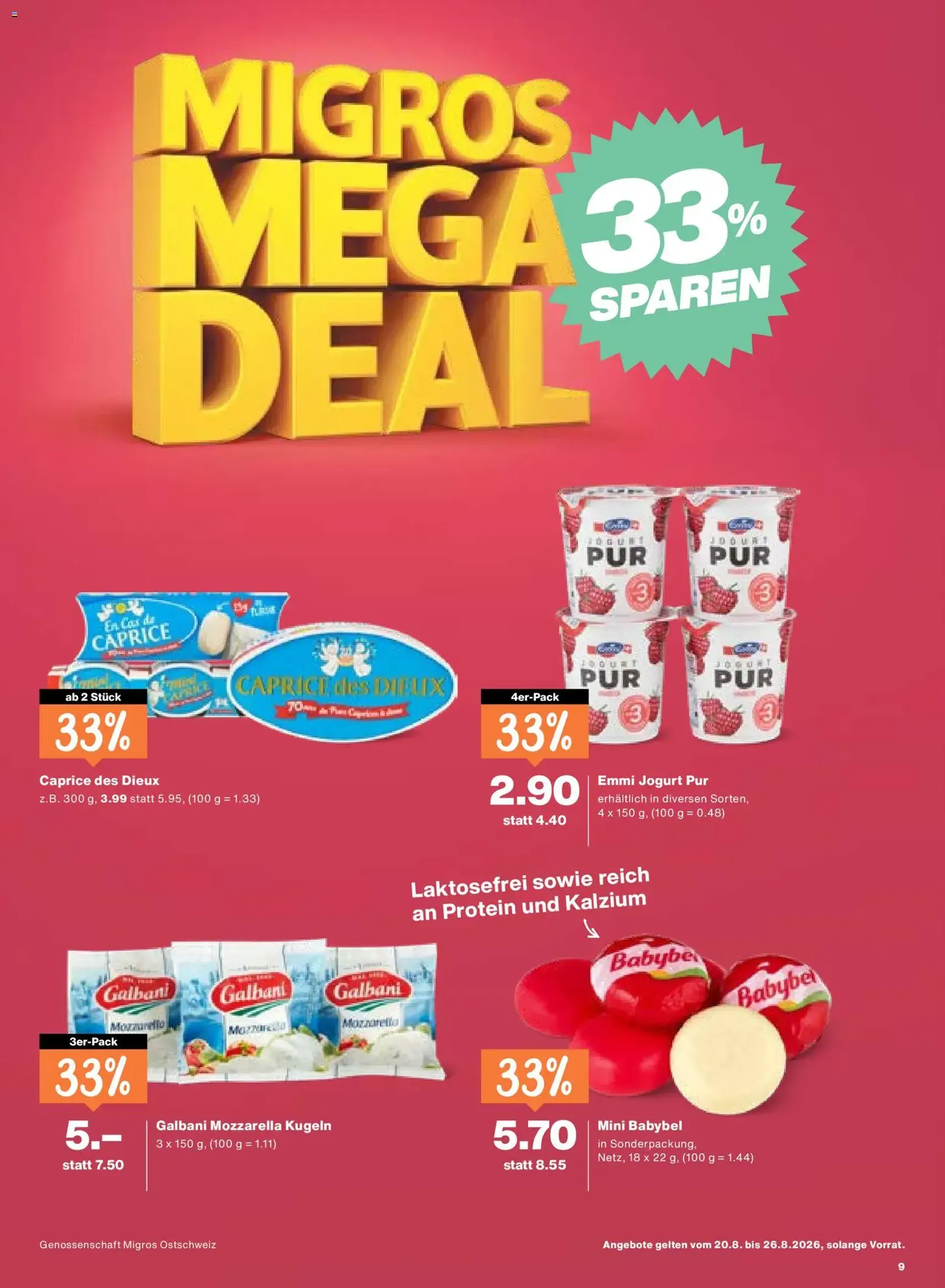 Migros aktionen - Gültiger Prospekt ab 20.08.2026, Seite 9 von insgesamt 20
