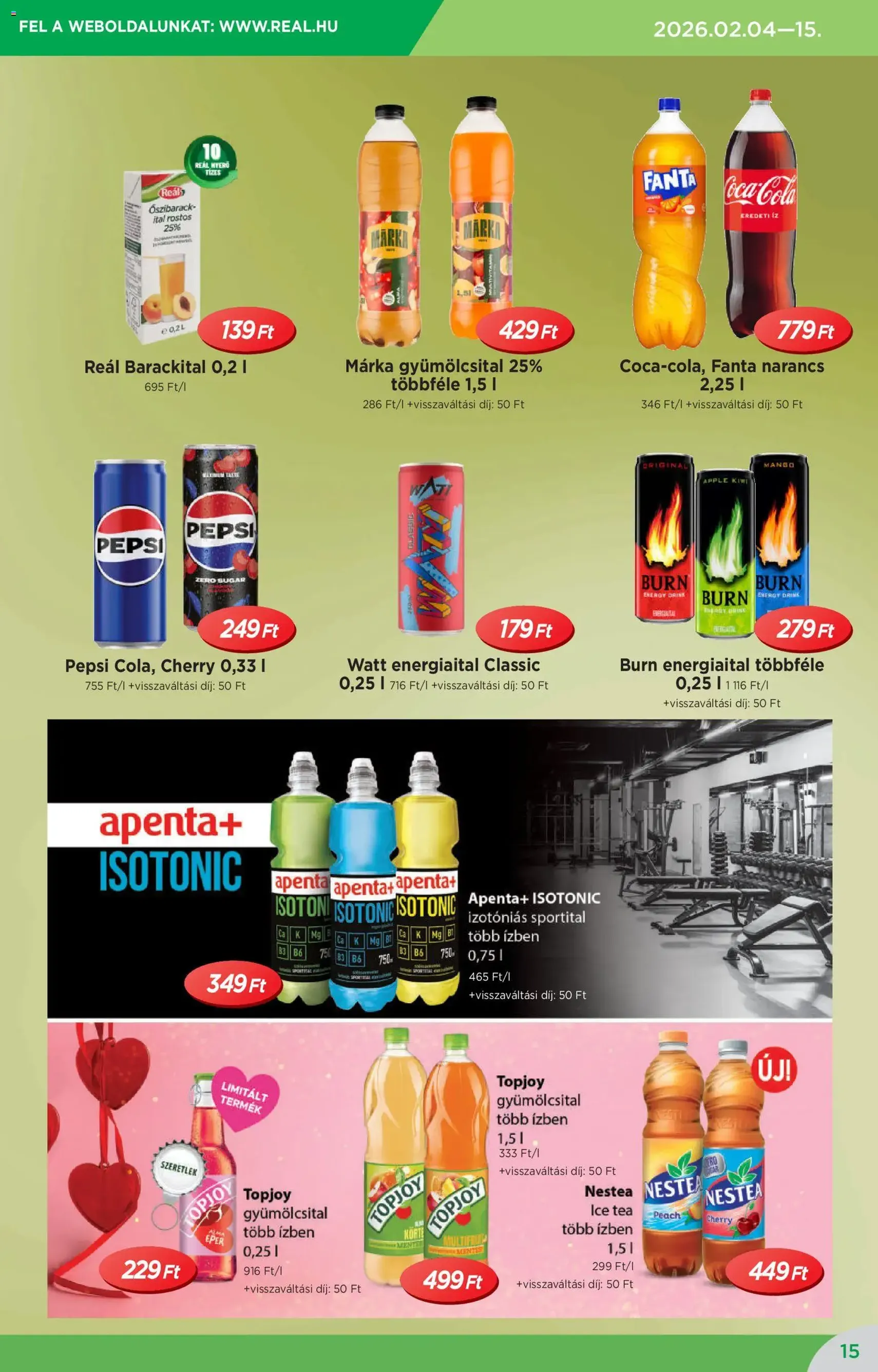 Reál Akciós újság - 2026.02.04. érvényes szórólap 15 oldal 20 oldalból