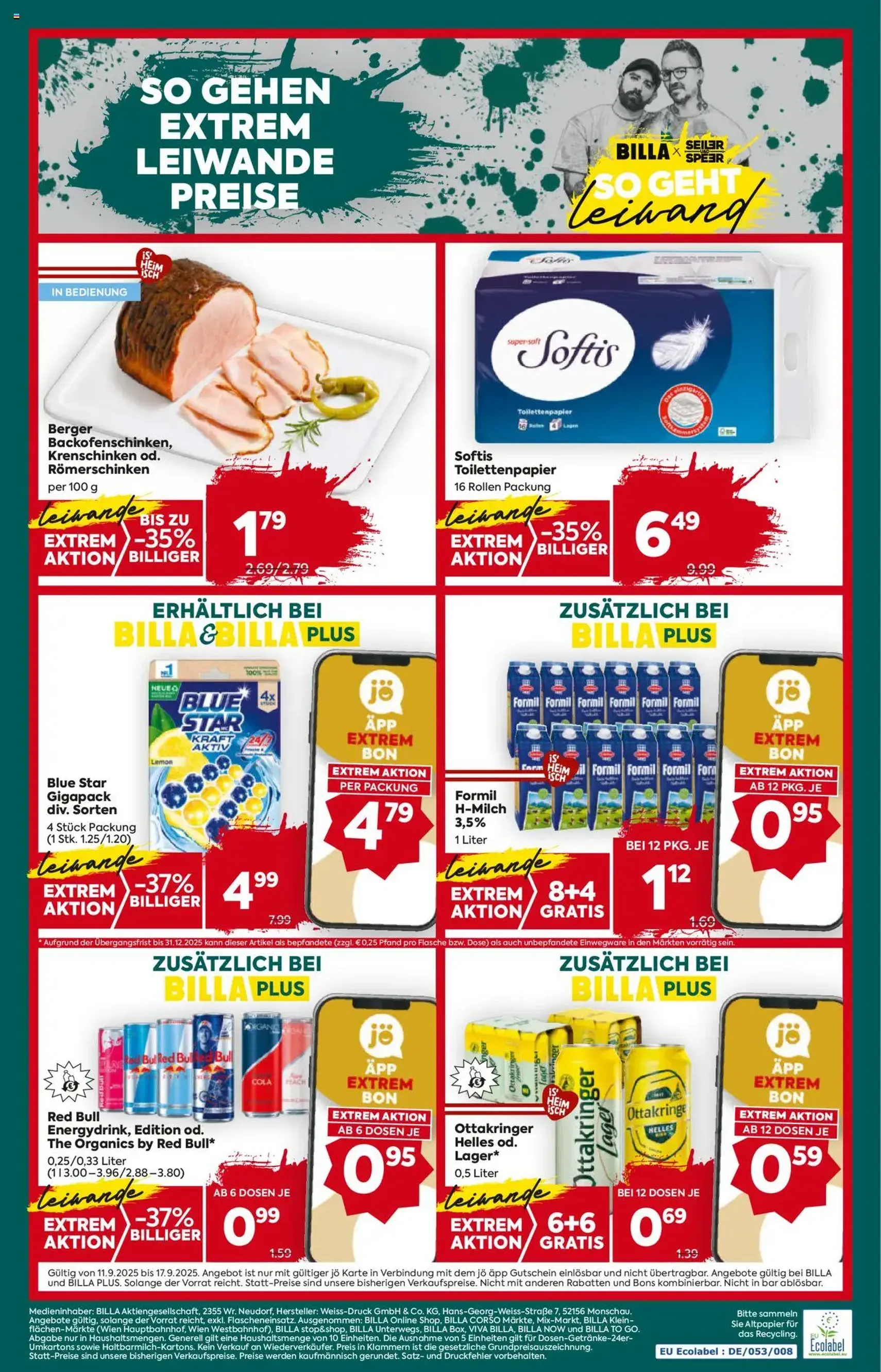 Billa Plus Flugblatt - Gültiger Prospekt ab 11.09.2025, Seite 16 von insgesamt 16