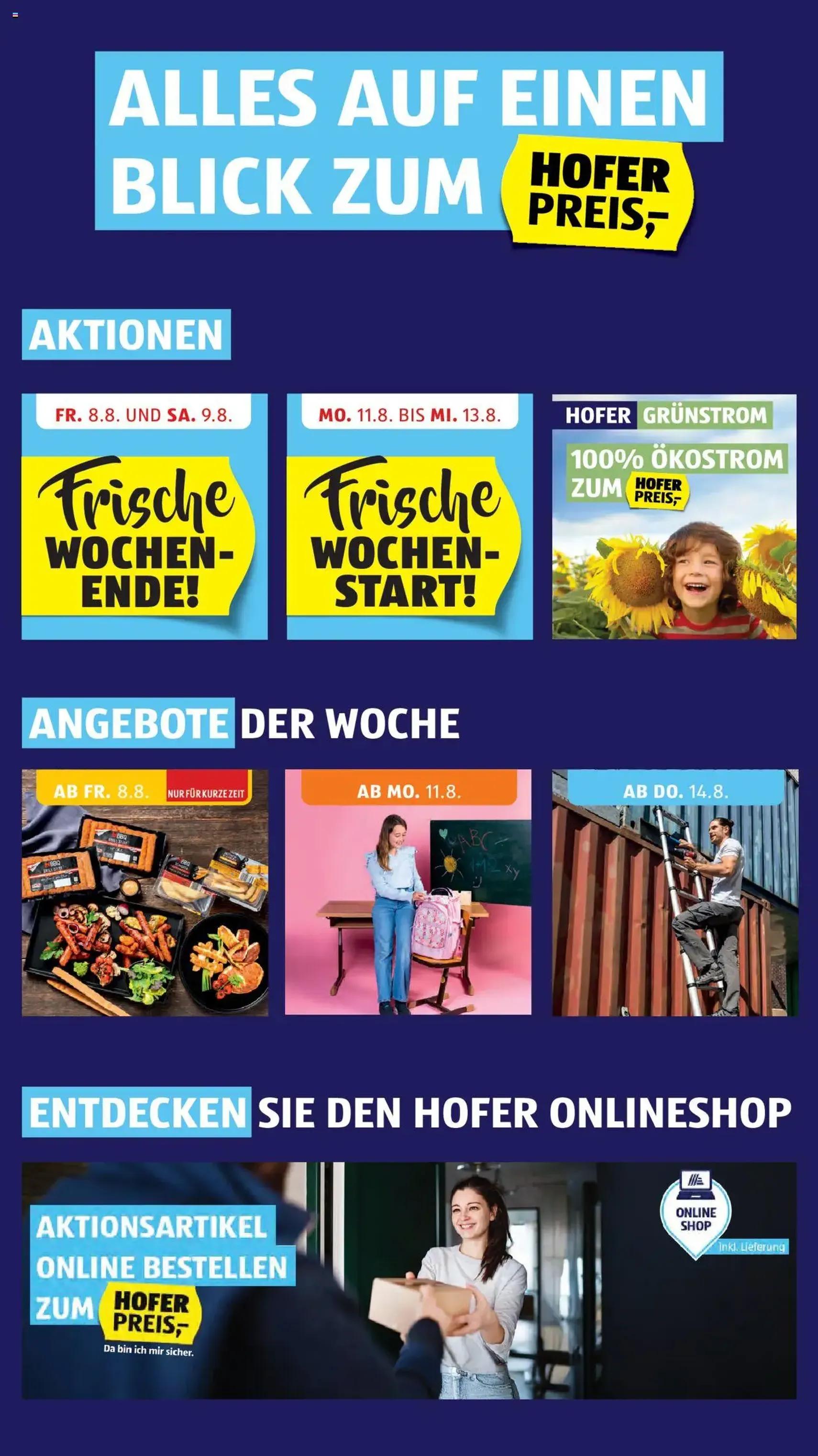 Hofer Flugblatt - Gültiger Prospekt ab 08.08.2025, Seite 2 von insgesamt 41