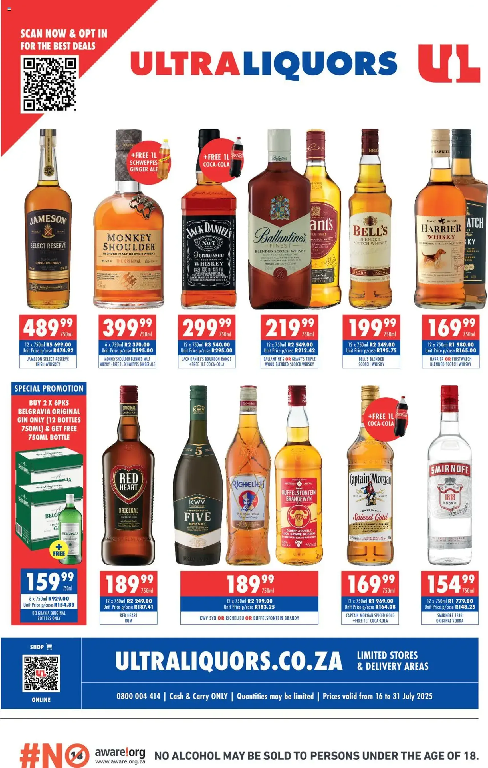 Ultra Liquors Specials - valid flyer from 16/07/2025, page 1 of 4