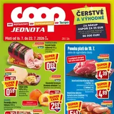 COOP Jednota leták - náhľad letáku platný od 16.07.2026