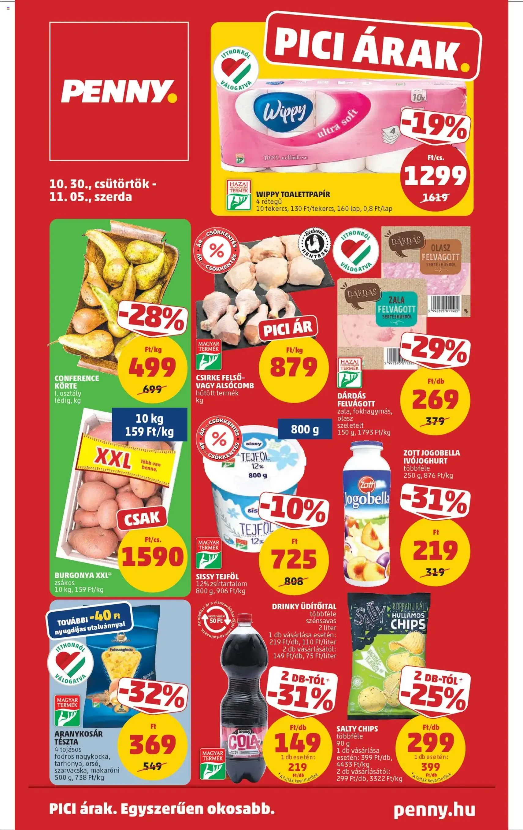 PENNY Akciós újság - 2025.10.30. érvényes szórólap 1 oldal 38 oldalból PENNY Akciós újság - 2025.10.30. érvényes szórólap 1 oldal 38 oldalból