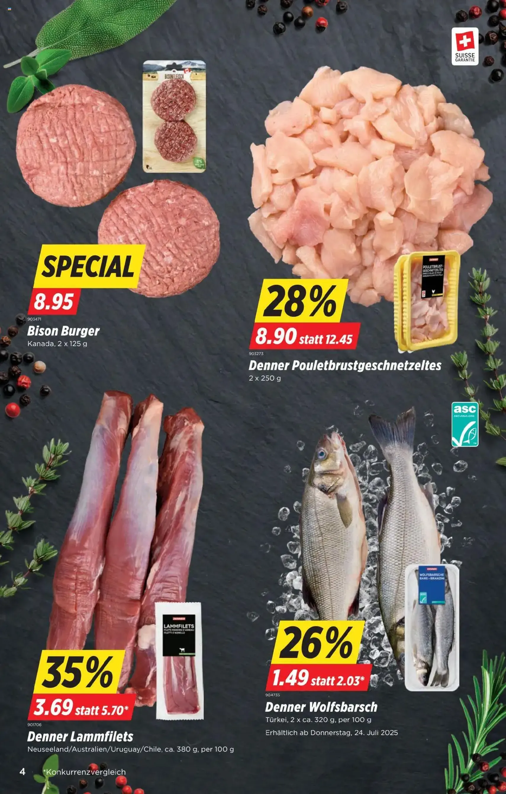Denner Aktionen - Gültiger Prospekt ab 22.07.2025, Seite 4 von insgesamt 24 Denner Aktionen - Gültiger Prospekt ab 22.07.2025, Seite 4 von insgesamt 24