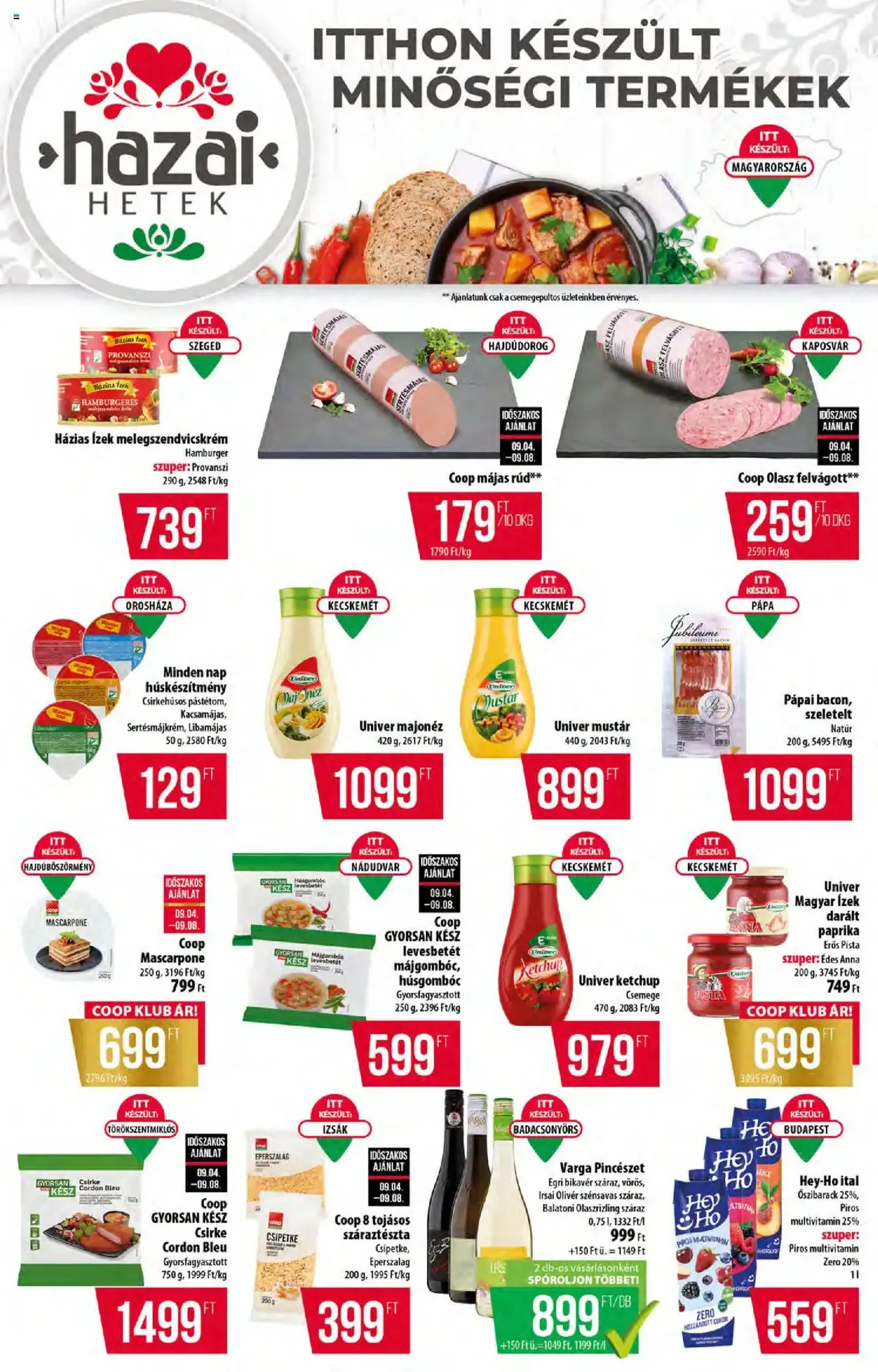 COOP Akciós újság - 2025.09.04. érvényes szórólap 4 oldal 12 oldalból COOP Akciós újság - 2025.09.04. érvényes szórólap 4 oldal 12 oldalból