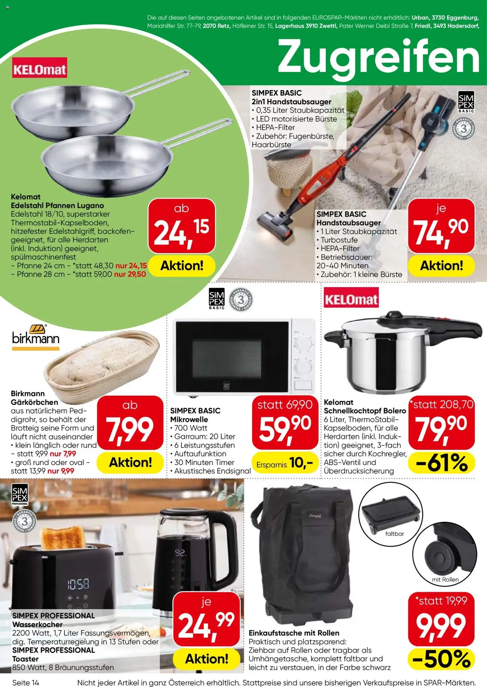 Eurospar Flugblatt - Gültiger Prospekt ab 29.01.2026, Seite 14 von insgesamt 16