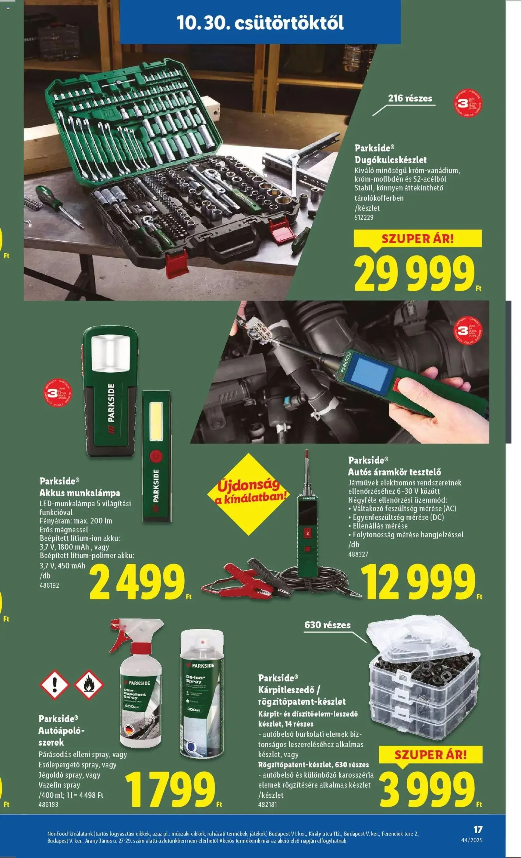 Lidl Akciós újság - 2025.10.30. érvényes szórólap 17 oldal 66 oldalból Lidl Akciós újság - 2025.10.30. érvényes szórólap 17 oldal 66 oldalból