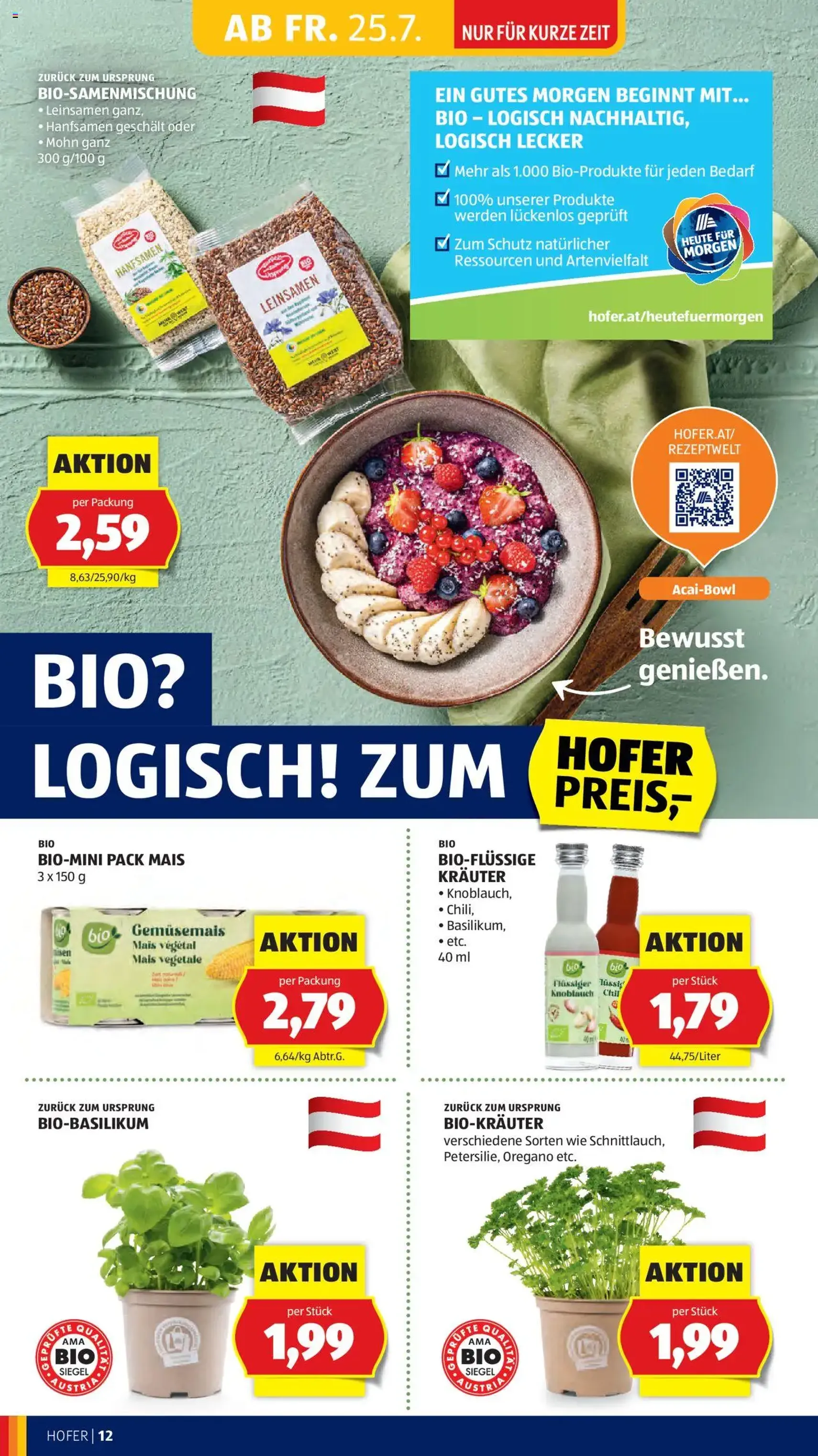 Hofer Flugblatt - Gültiger Prospekt ab 25.07.2025, Seite 14 von insgesamt 41 Hofer Flugblatt - Gültiger Prospekt ab 25.07.2025, Seite 14 von insgesamt 41