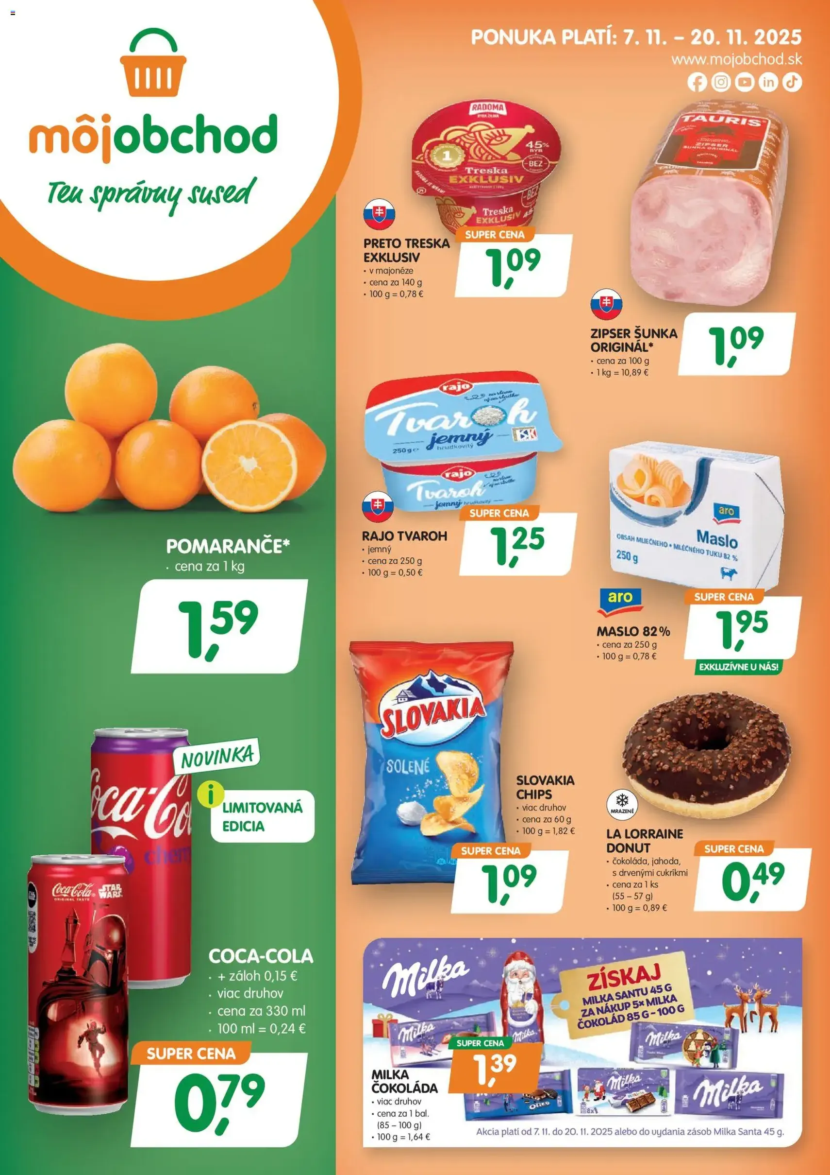 Môj obchod leták - platný leták od 07.11.2025 strana 1 z 4