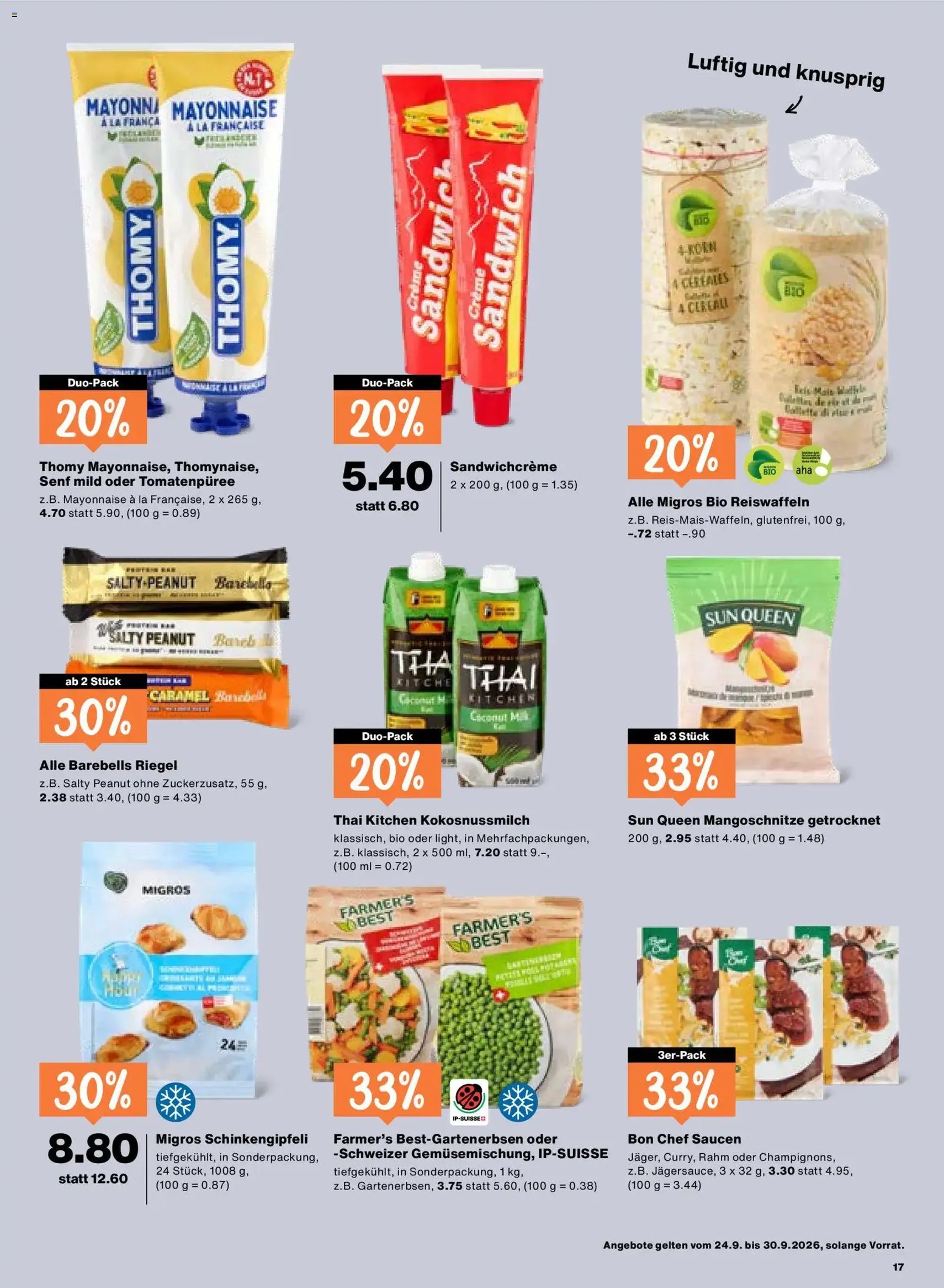 Migros aktionen - Gültiger Prospekt ab 24.09.2026, Seite 17 von insgesamt 24