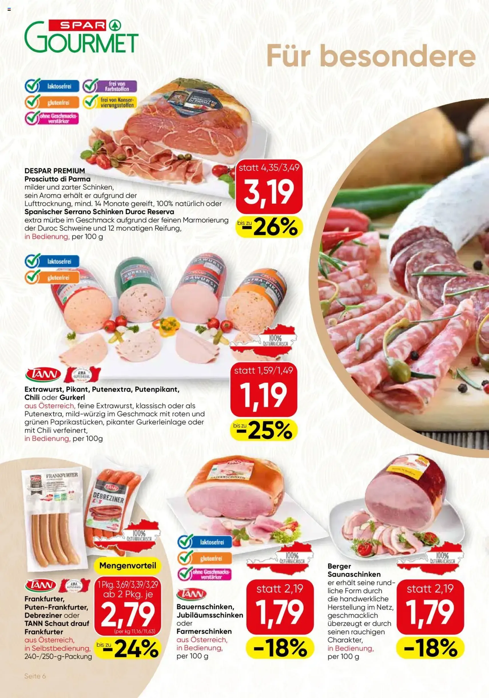 SPAR Gourmet Flugblatt - Gültiger Prospekt ab 17.07.2025, Seite 6 von insgesamt 12