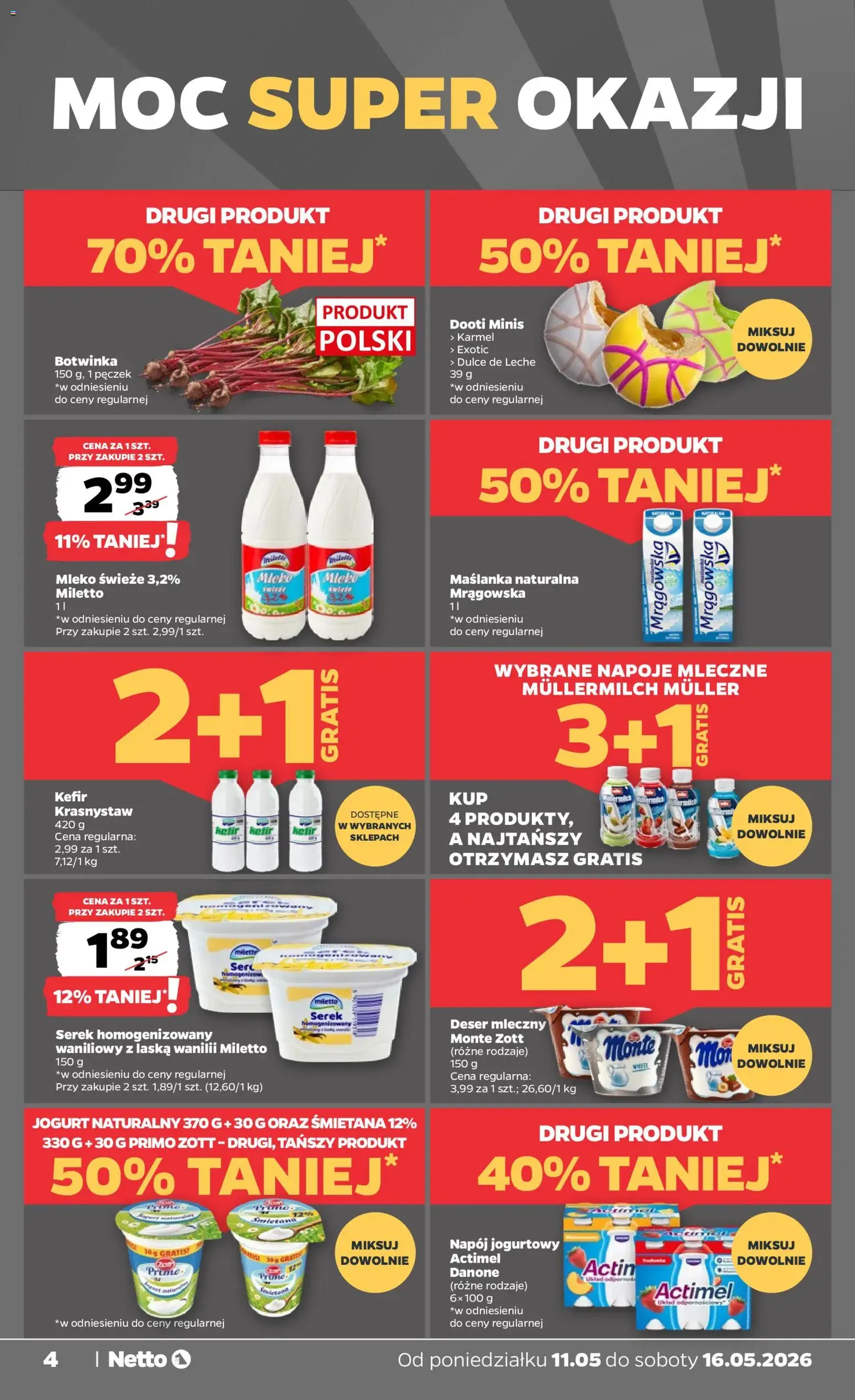 Netto gazetka od poniedziałku spożywcza - ważny gazetka od 11.05.2026 strona 4 z 36