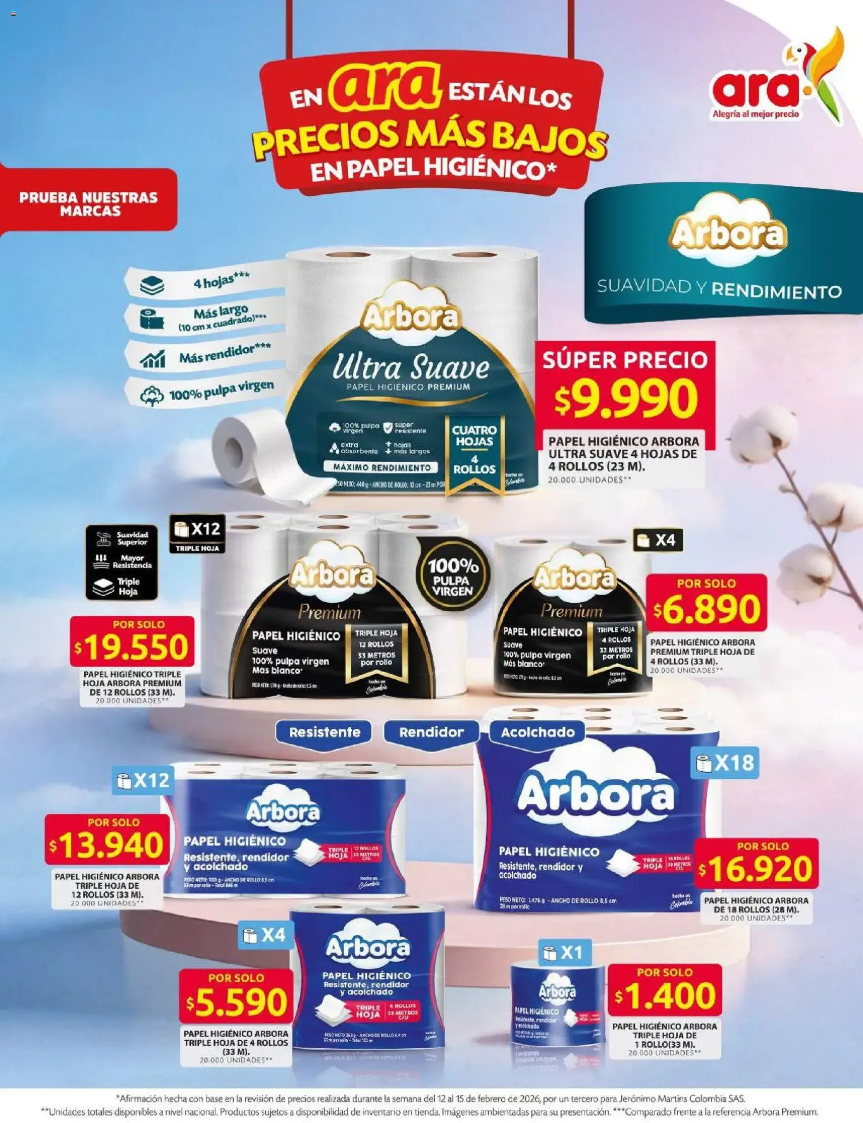 Ara - Ahorra con precios bajos y ofertas en la canasta familiar - folleto válido desde 26/02/2026 página 4 de 14