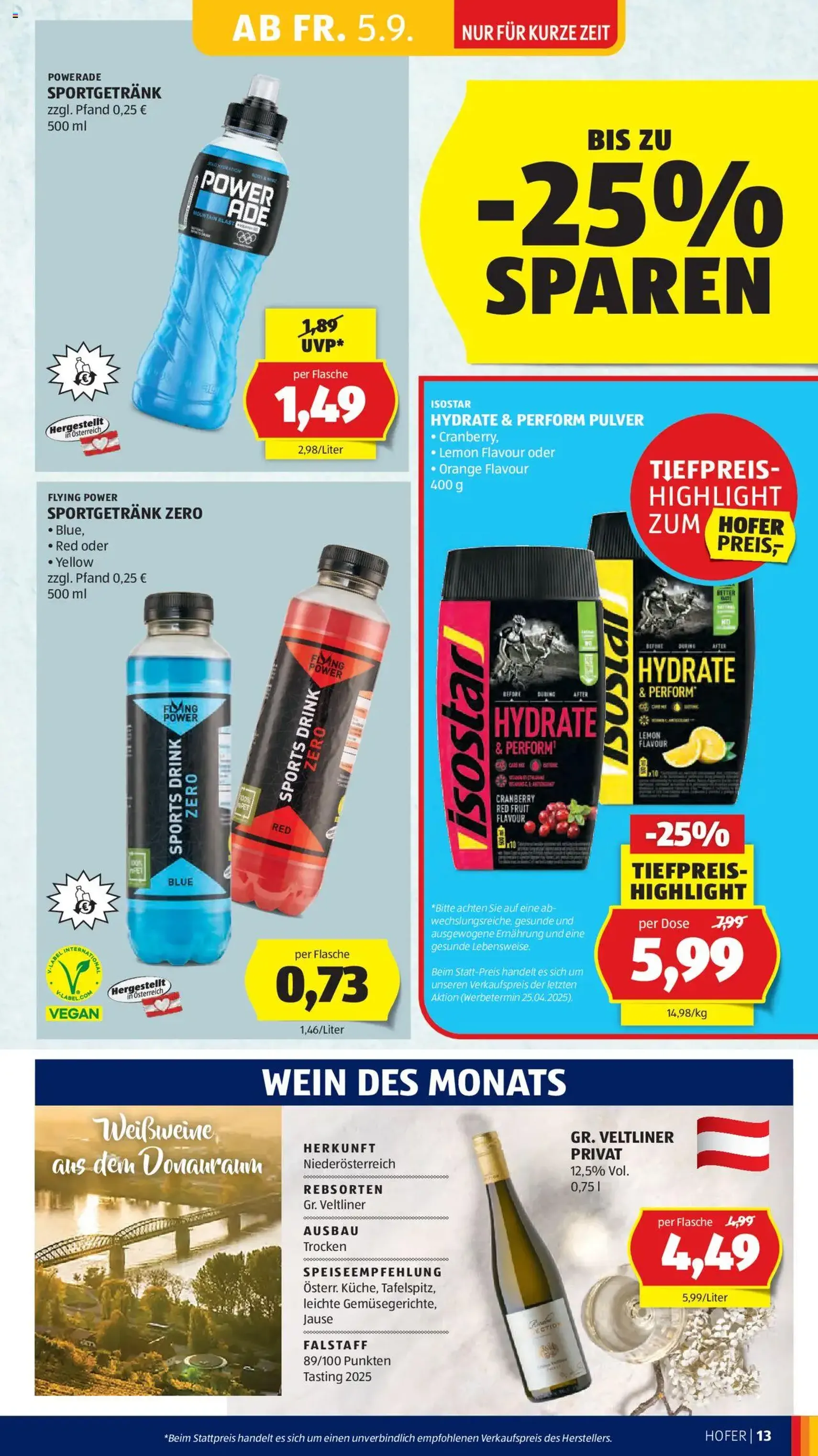 Hofer Flugblatt - Gültiger Prospekt ab 05.09.2025, Seite 15 von insgesamt 45 Hofer Flugblatt - Gültiger Prospekt ab 05.09.2025, Seite 15 von insgesamt 45