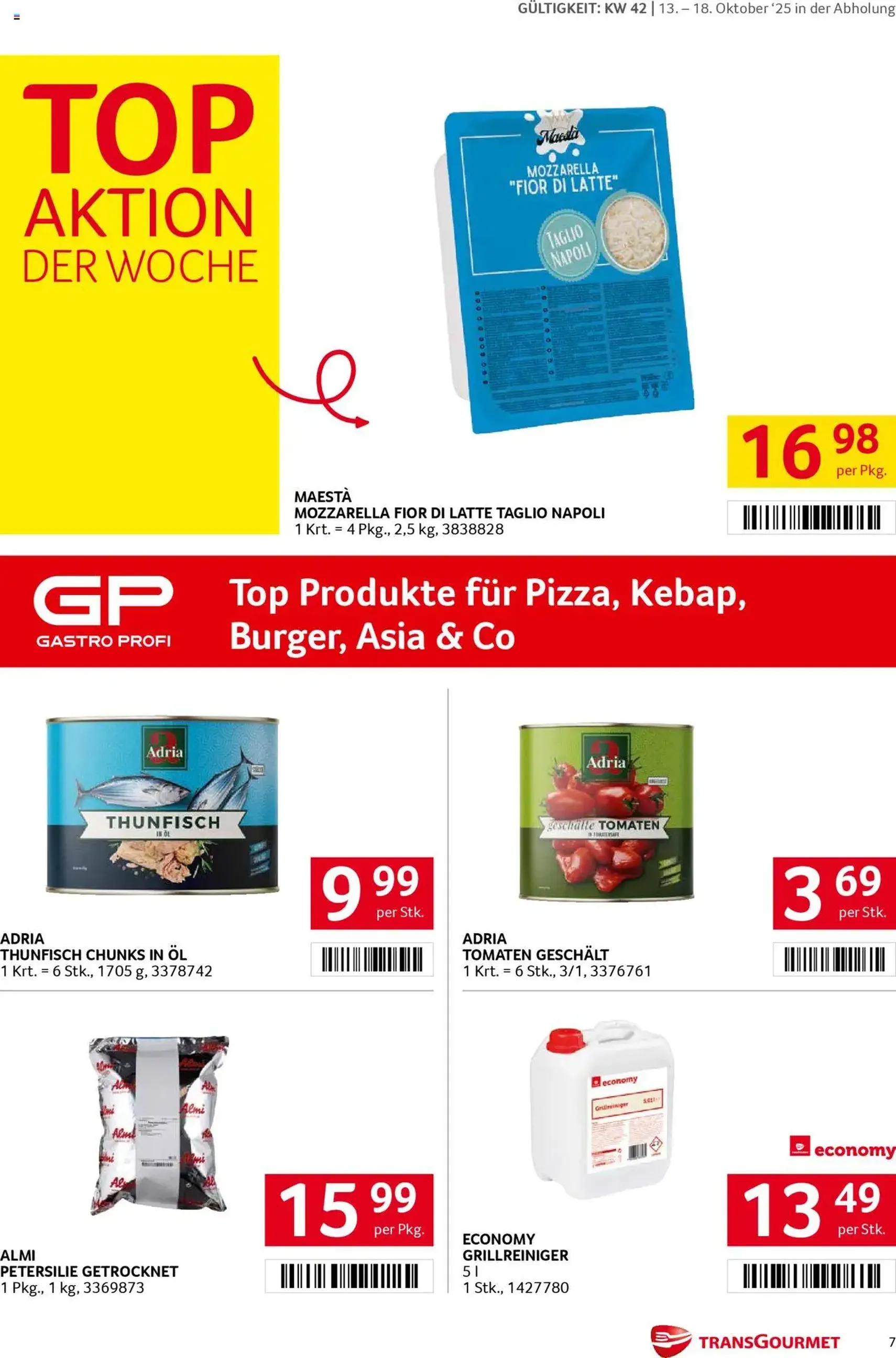 Transgourmet Flugblatt - Gültiger Prospekt ab 13.10.2025, Seite 7 von insgesamt 28