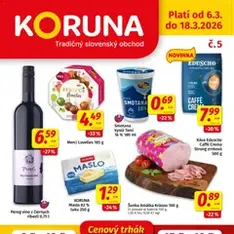 Koruna leták - náhľad letáku platný od 06.03.2026