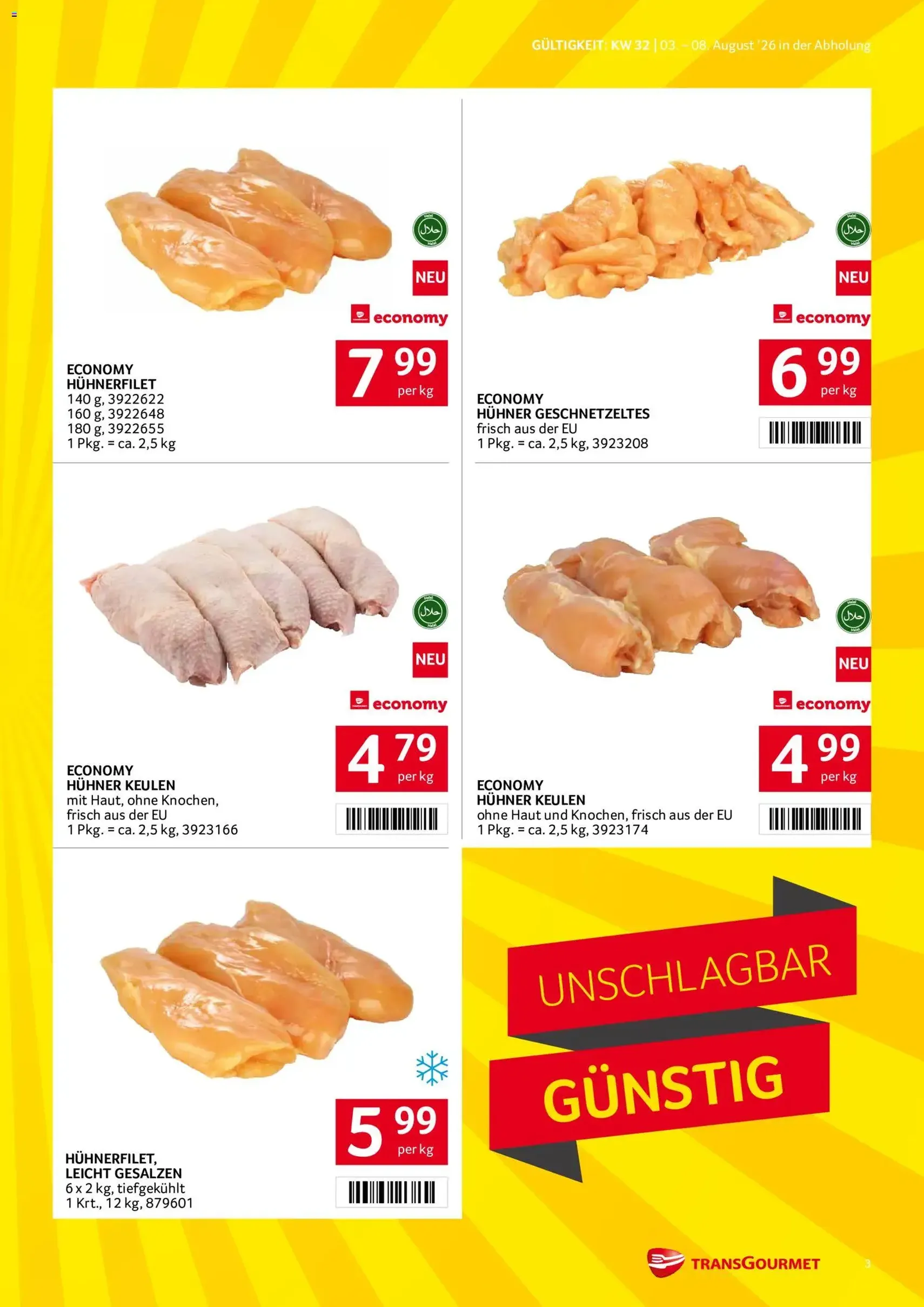 Transgourmet Flugblatt - Gültiger Prospekt ab 03.08.2026, Seite 3 von insgesamt 32