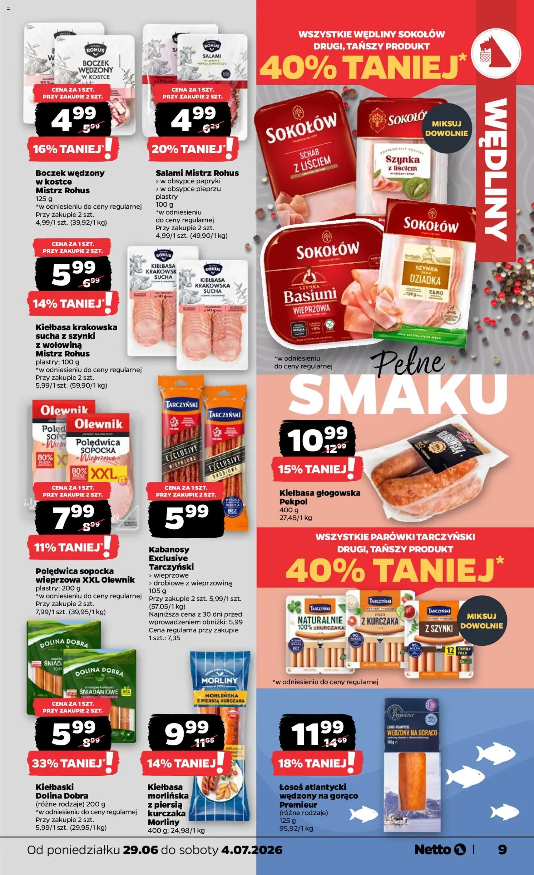 Netto gazetka od poniedziałku spożywcza - ważny gazetka od 29.06.2026 strona 9 z 37