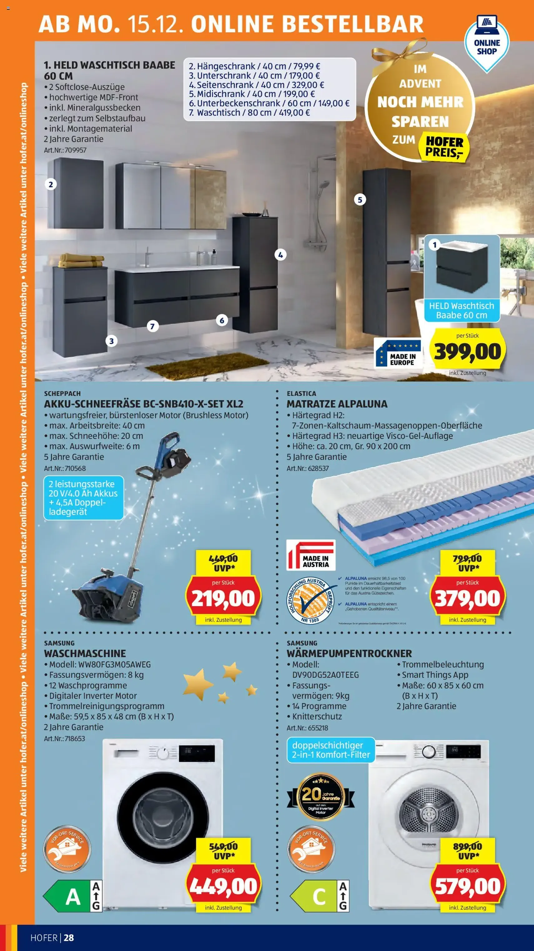 Hofer Flugblatt - Gültiger Prospekt ab 12.12.2025, Seite 40 von insgesamt 53