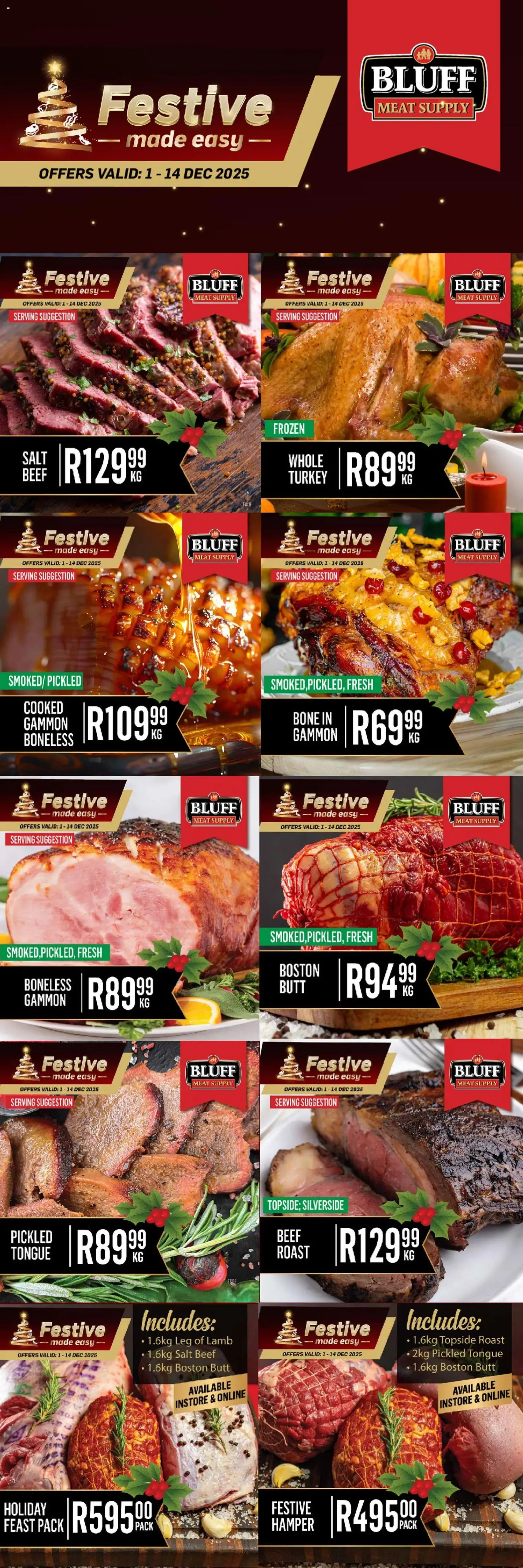 Bluff Meat Supply Festive - made easy - valid flyer from 01/12/2025, page 1 of 1