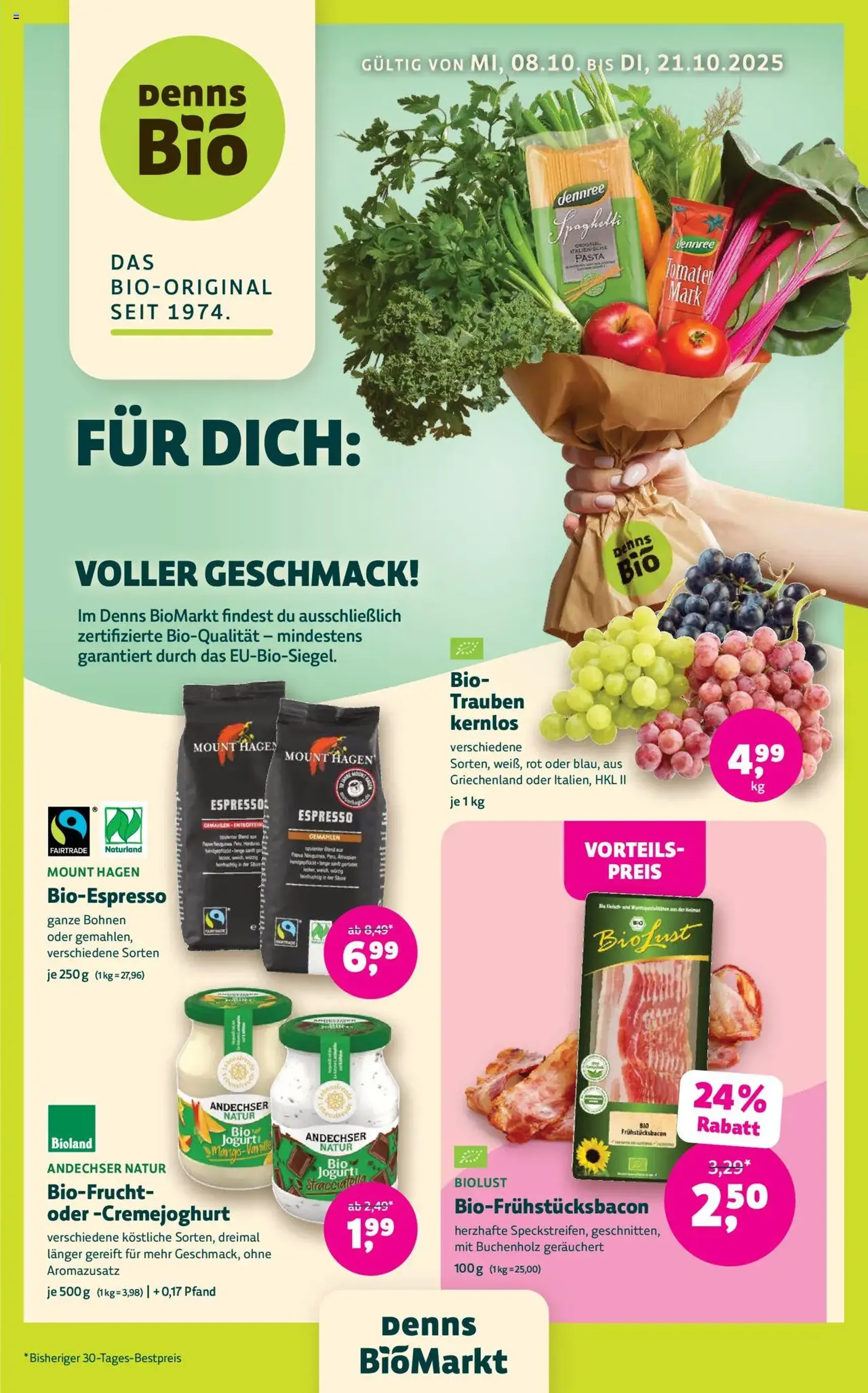 Denns BioMarkt Angebote - Gültiger Prospekt ab 08.10.2025, Seite 1 von insgesamt 12