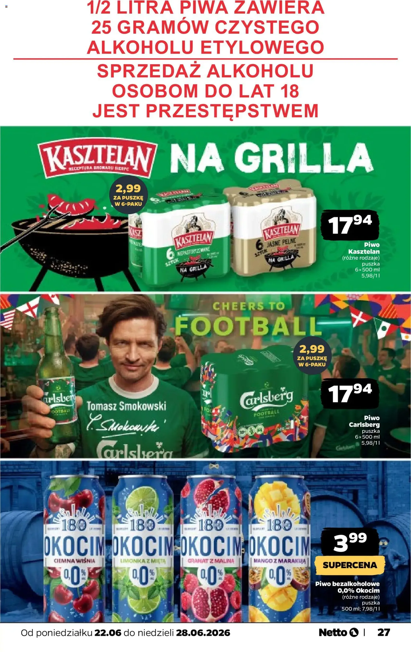 Netto gazetka od poniedziałku spożywcza - ważny gazetka od 22.06.2026 strona 27 z 35